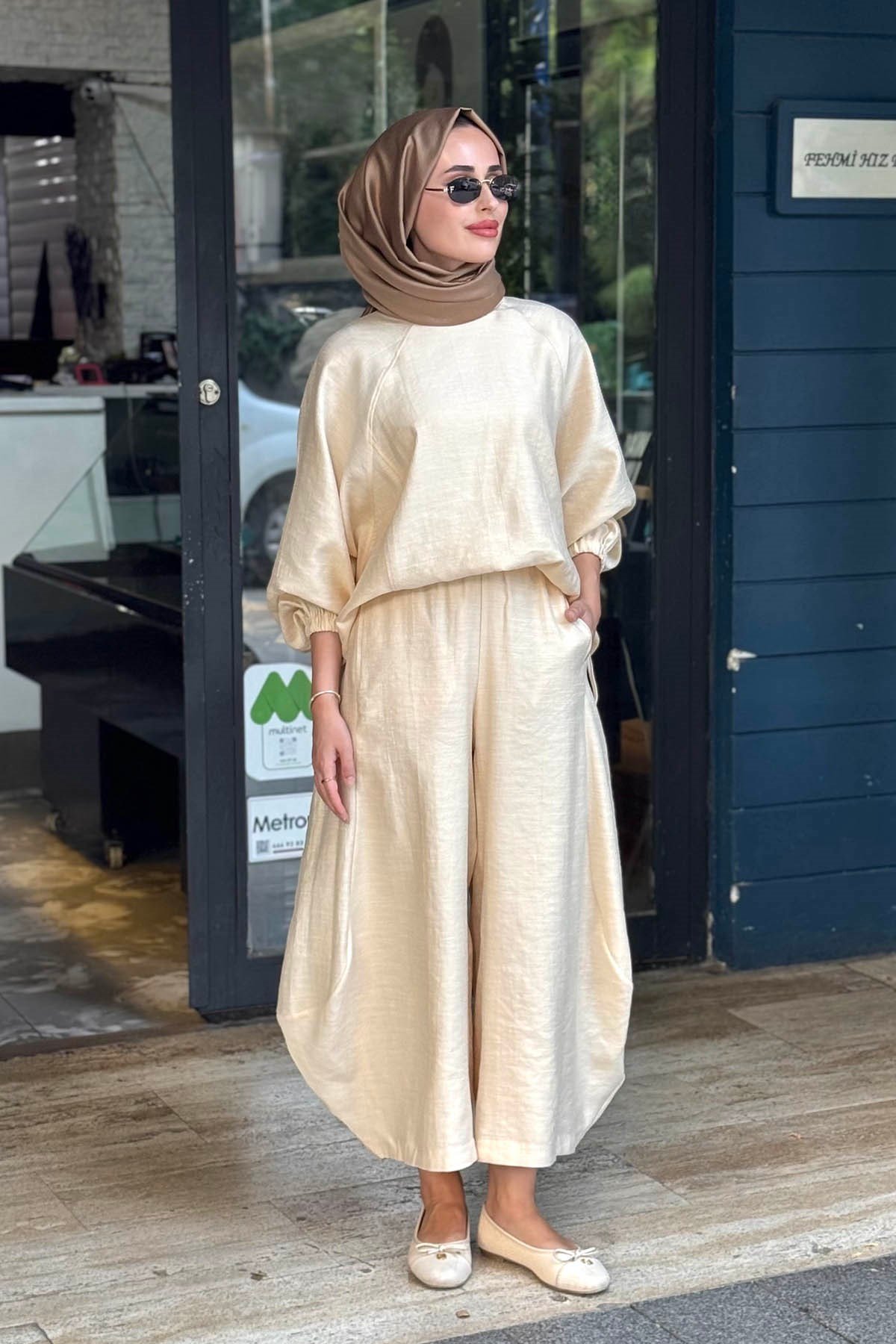 QOOQ Sasha Pantolonlu Takım 26SS250 Limon