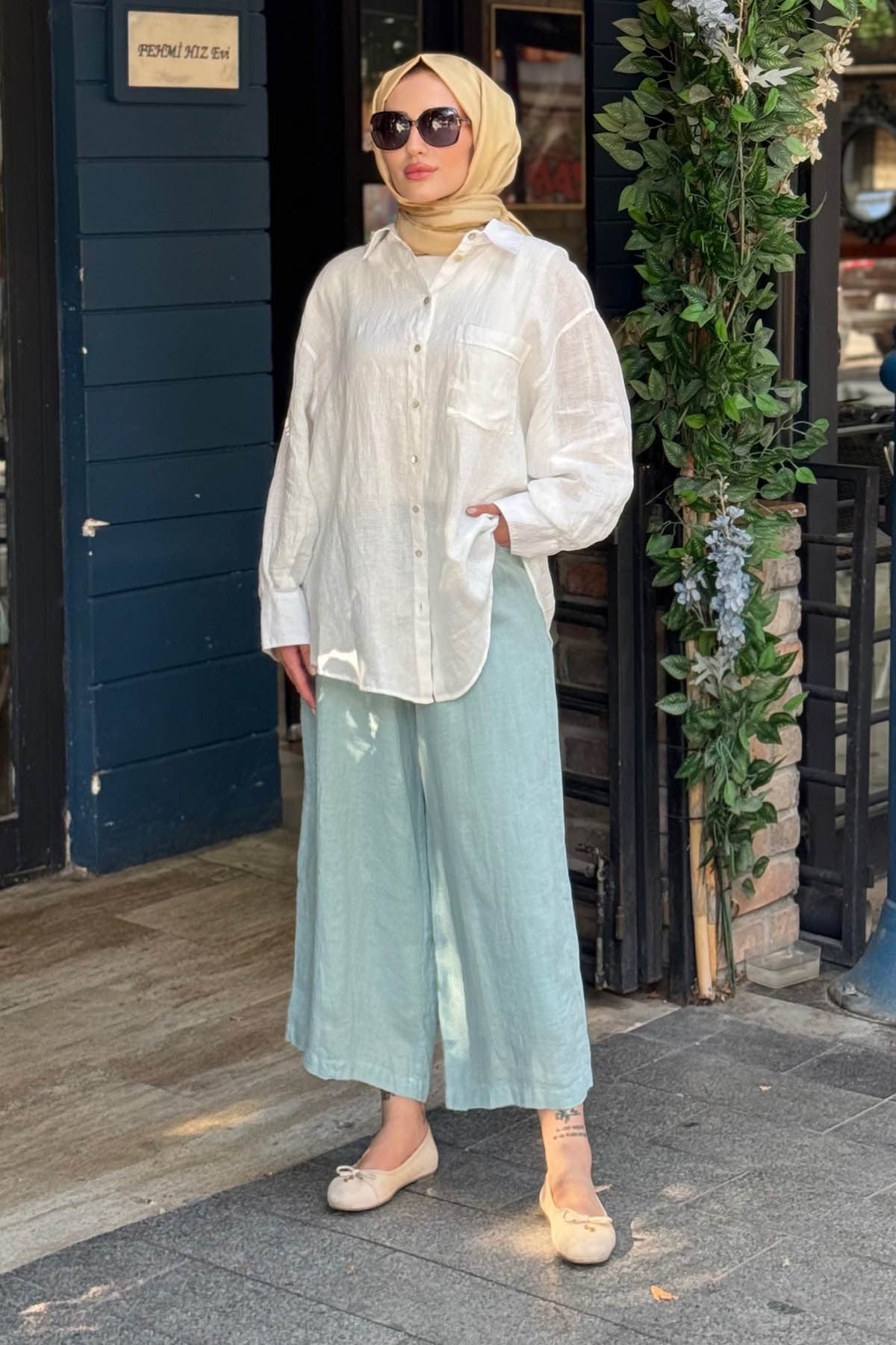 QOOQ Sofy Pantolon 26SS329 AQUA
