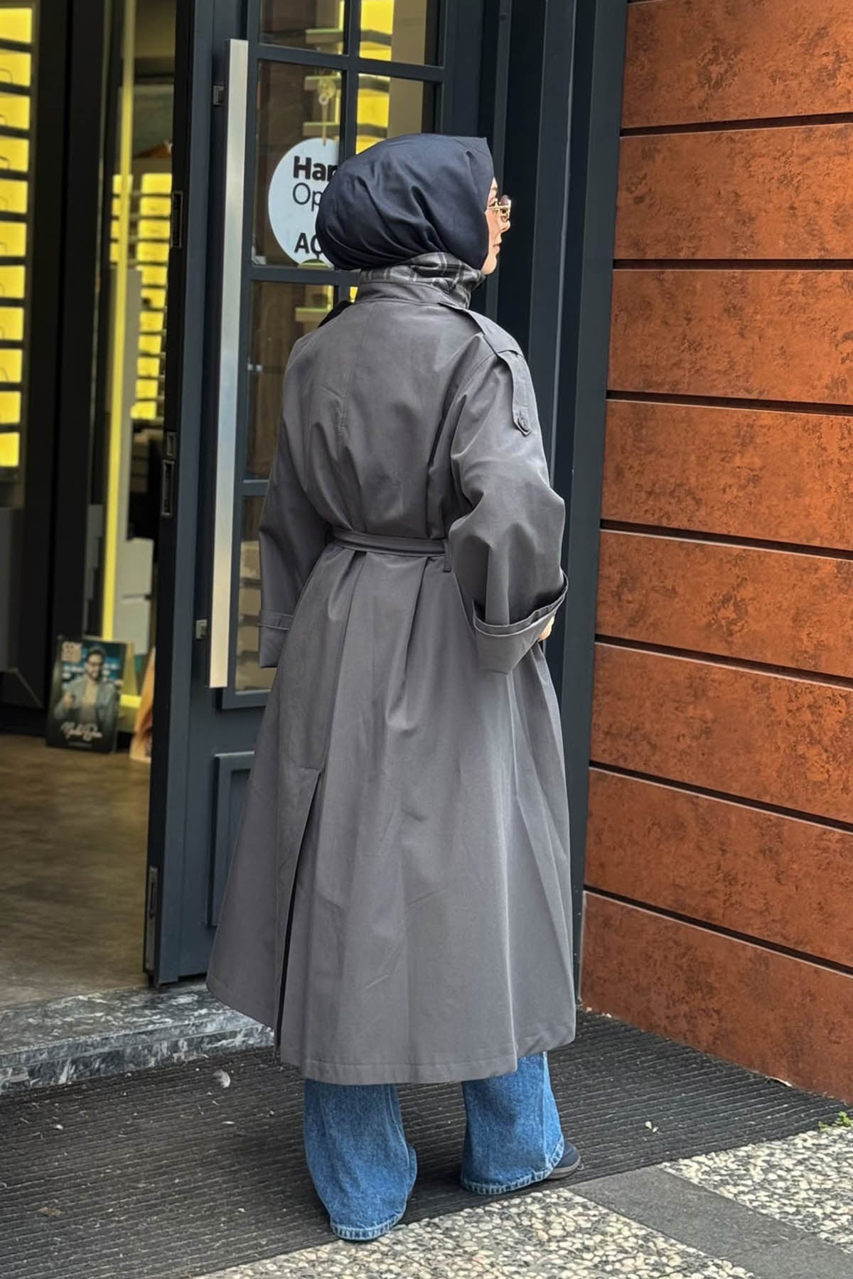QOOQ Trench 27FW601 Gri