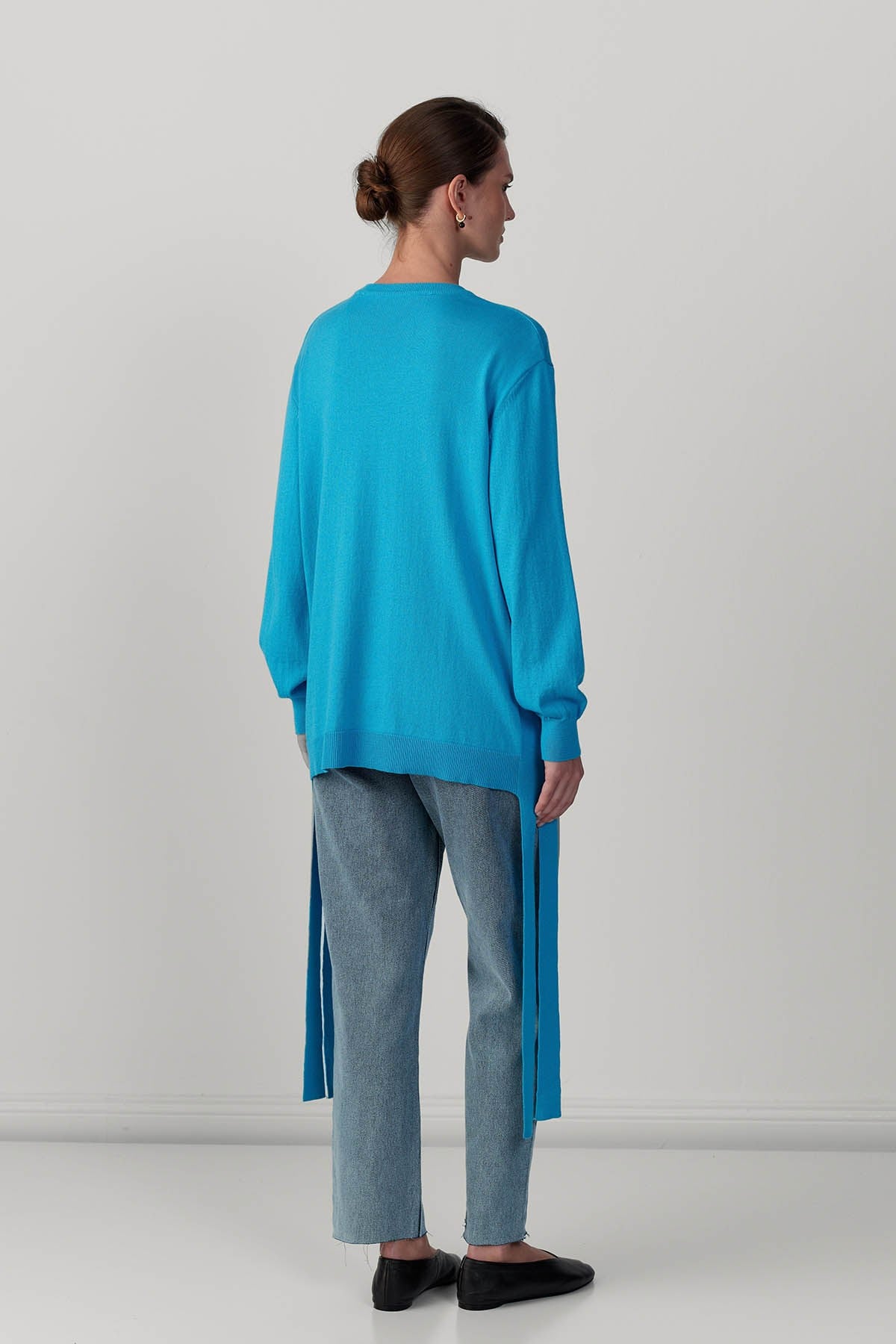 QOOQ Triko Kazak 27FW234 Turkuaz