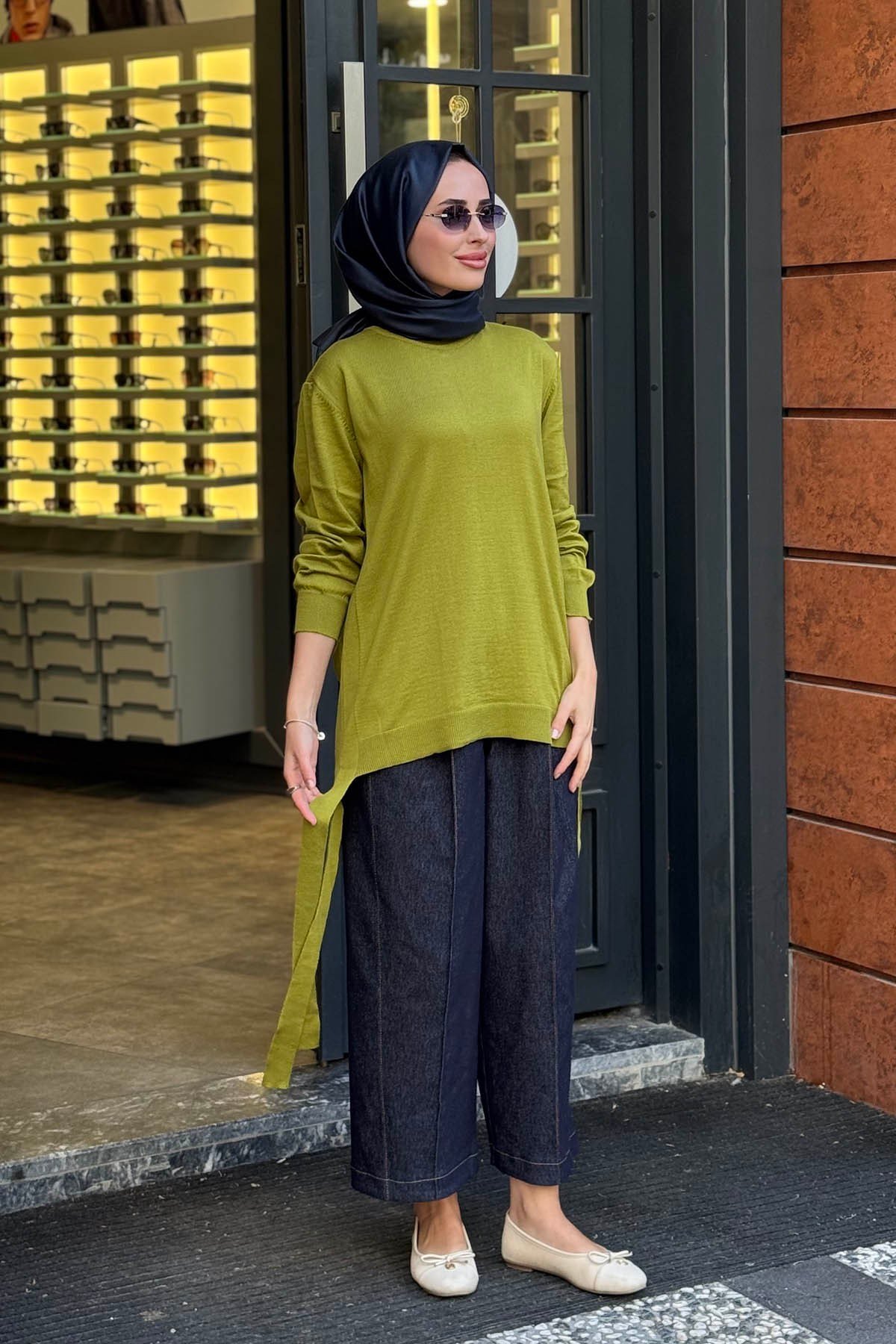 QOOQ Triko Kazak 27FW234 Yeşil