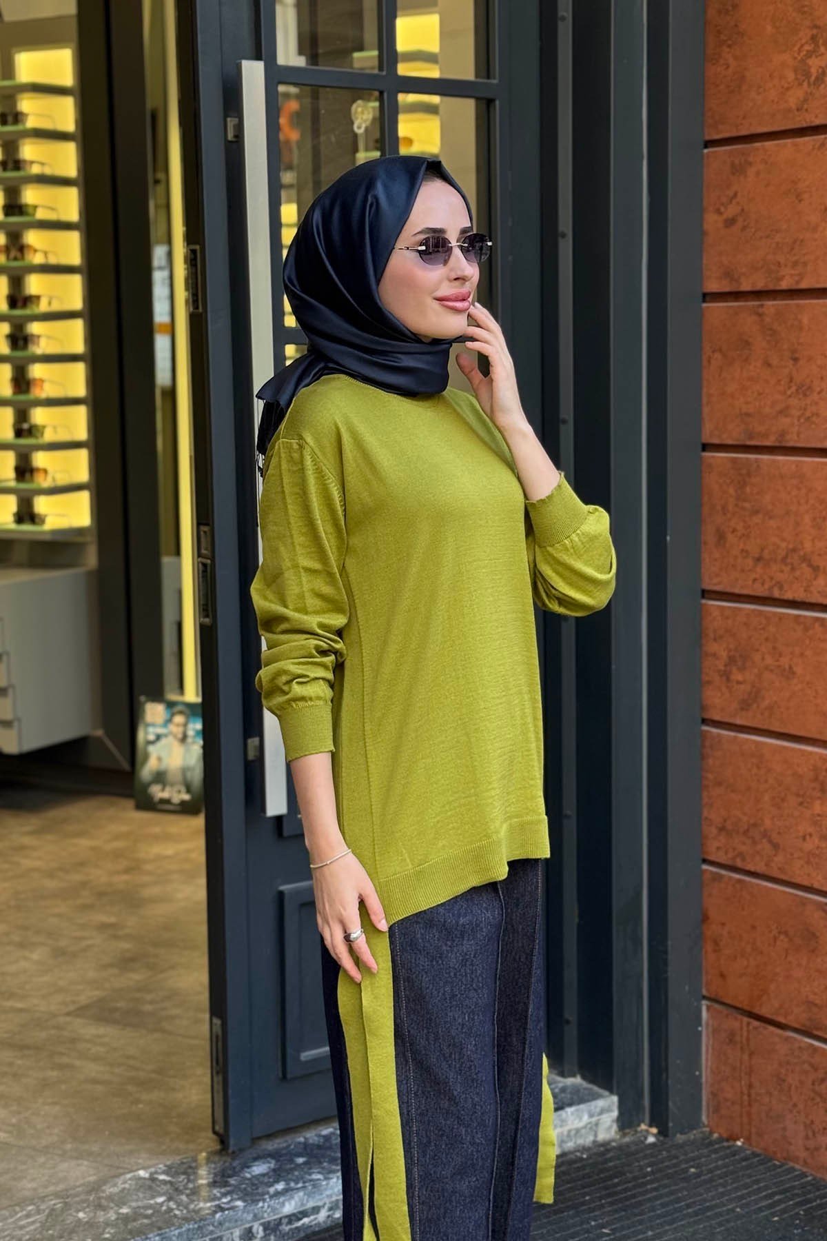 QOOQ Triko Kazak 27FW234 Yeşil