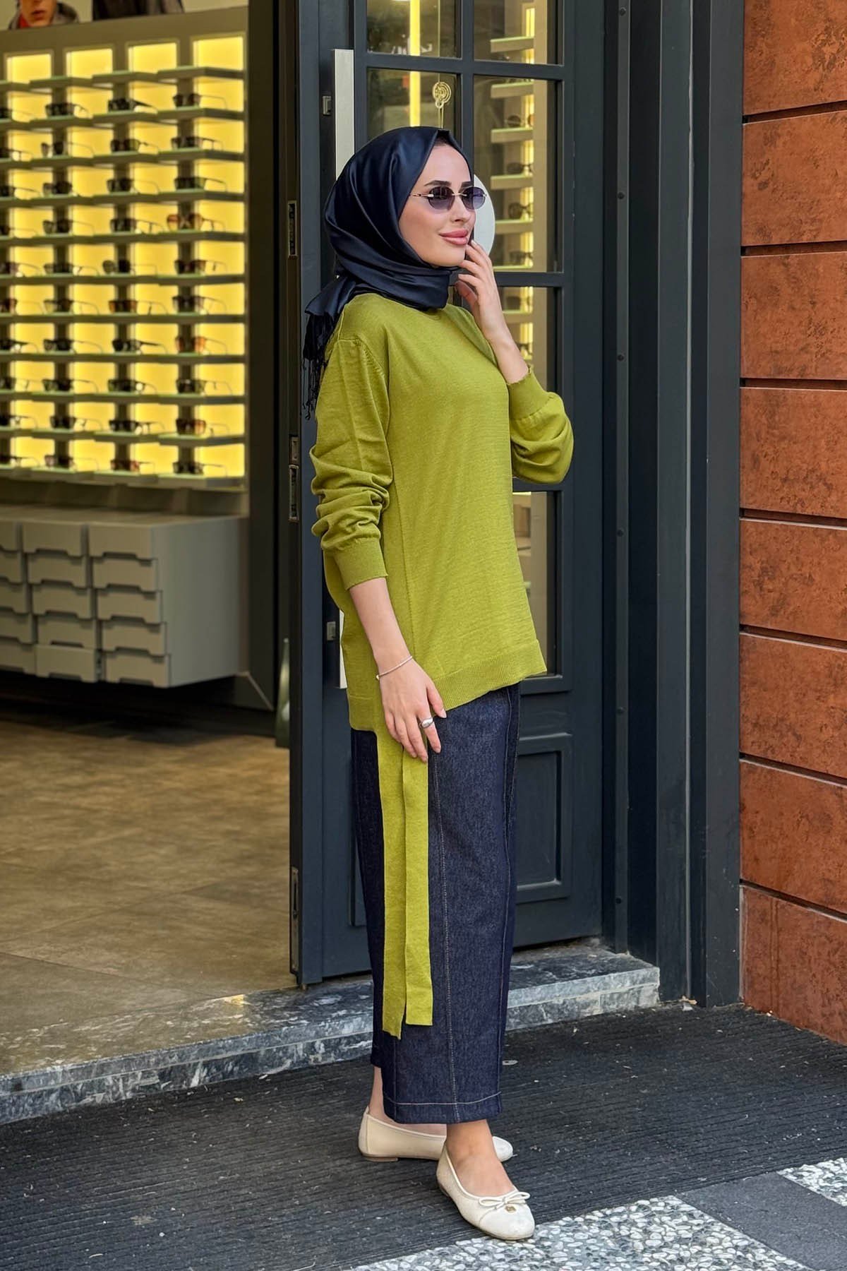 QOOQ Triko Kazak 27FW234 Yeşil
