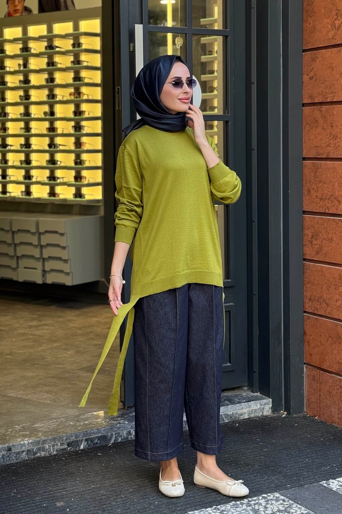 QOOQ Triko Kazak 27FW234 Yeşil