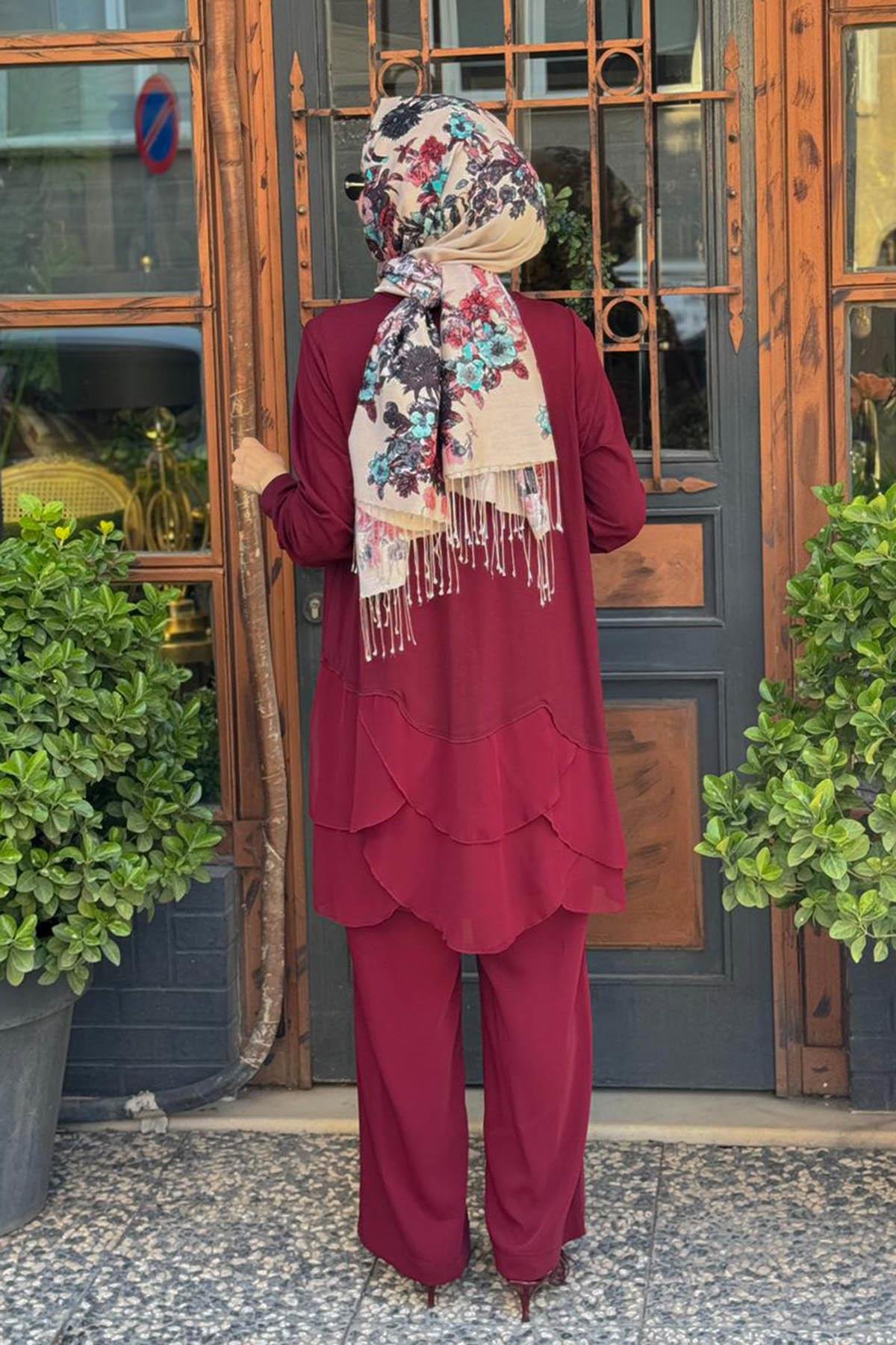 Red show Pantolonlu Takım 25250A Bordo