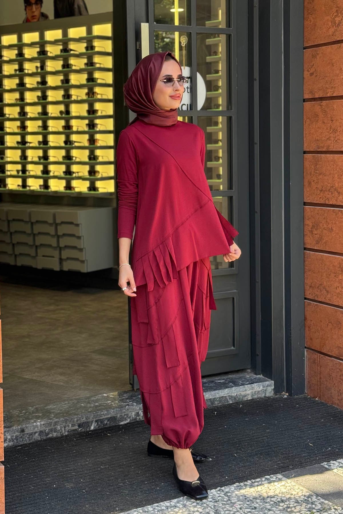 Redshow Şalvar Takım 27962 Bordo
