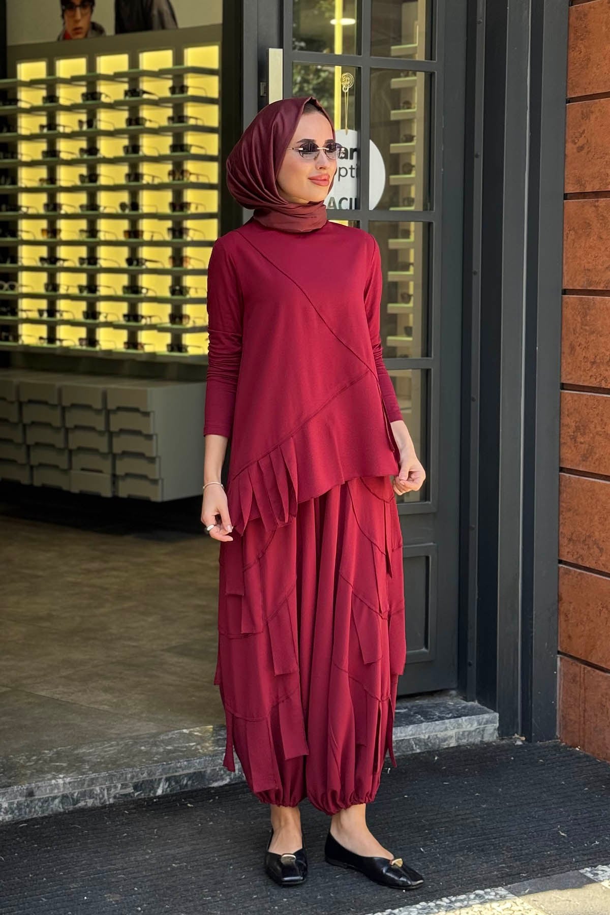 Redshow Şalvar Takım 27962 Bordo