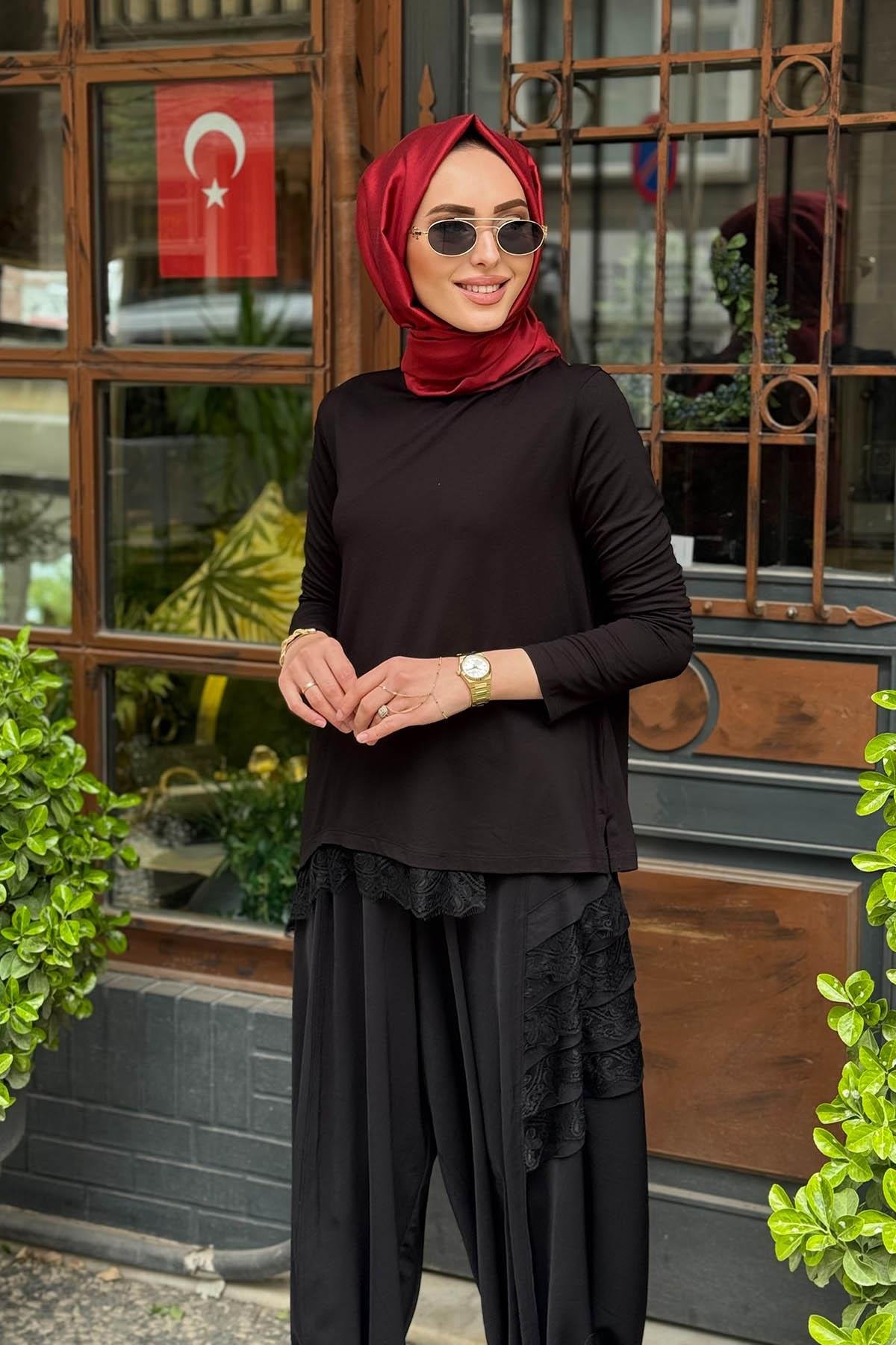 Redshow Şalvarlı Takım 25555 Siyah