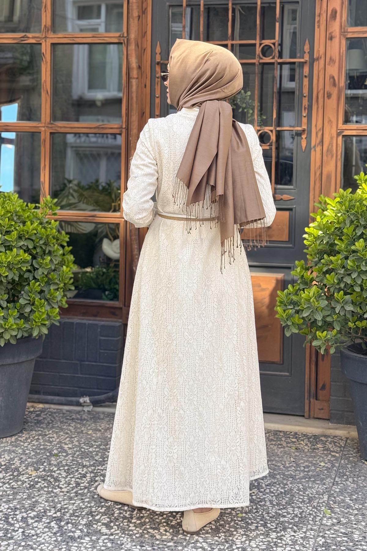 SCL Elbise 10002511311033 Bej