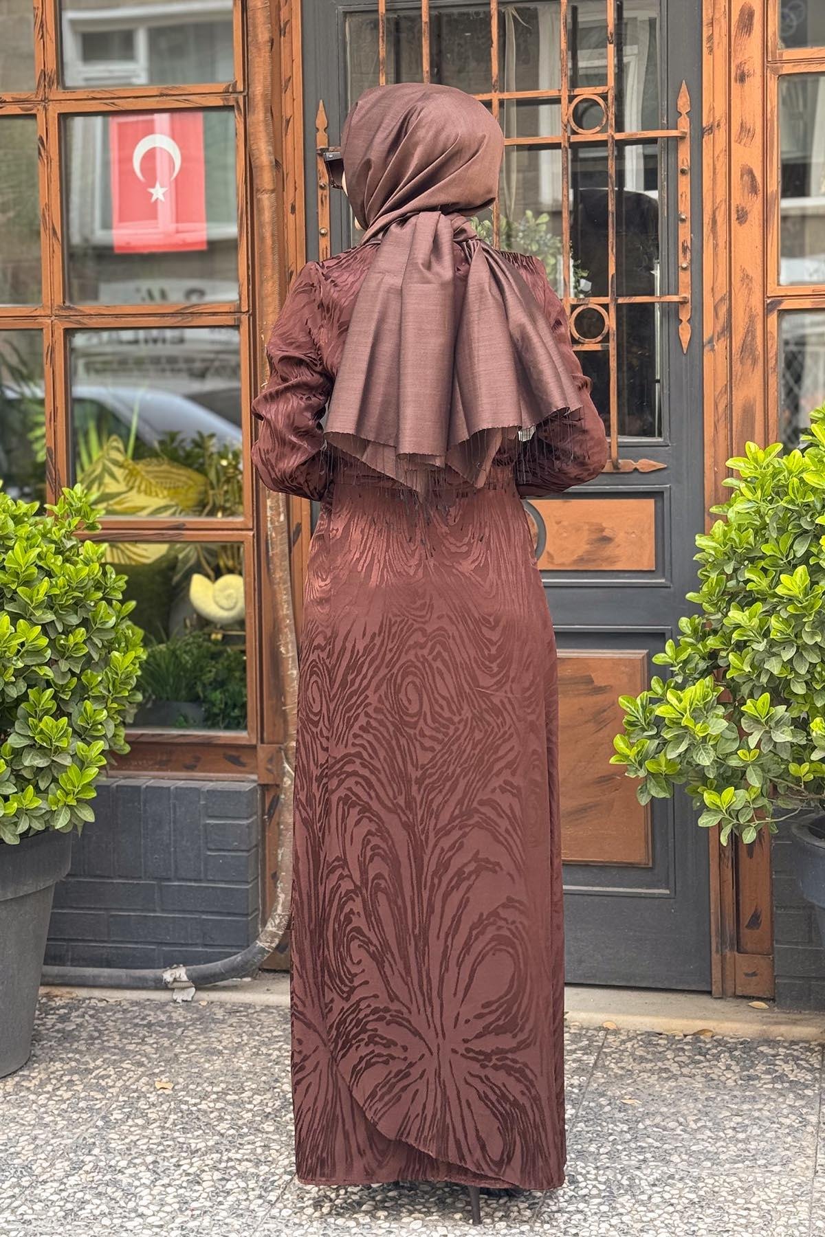 SCL Elbise 10002511311034 Kahve