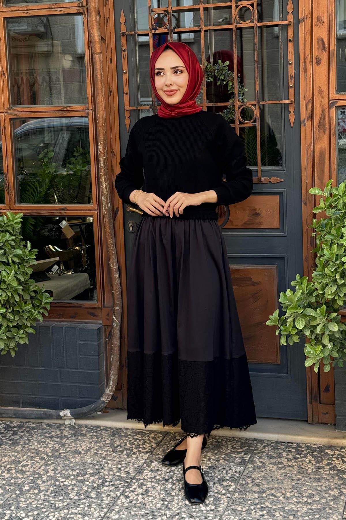 SCL Elbise 10002521311006 Siyah