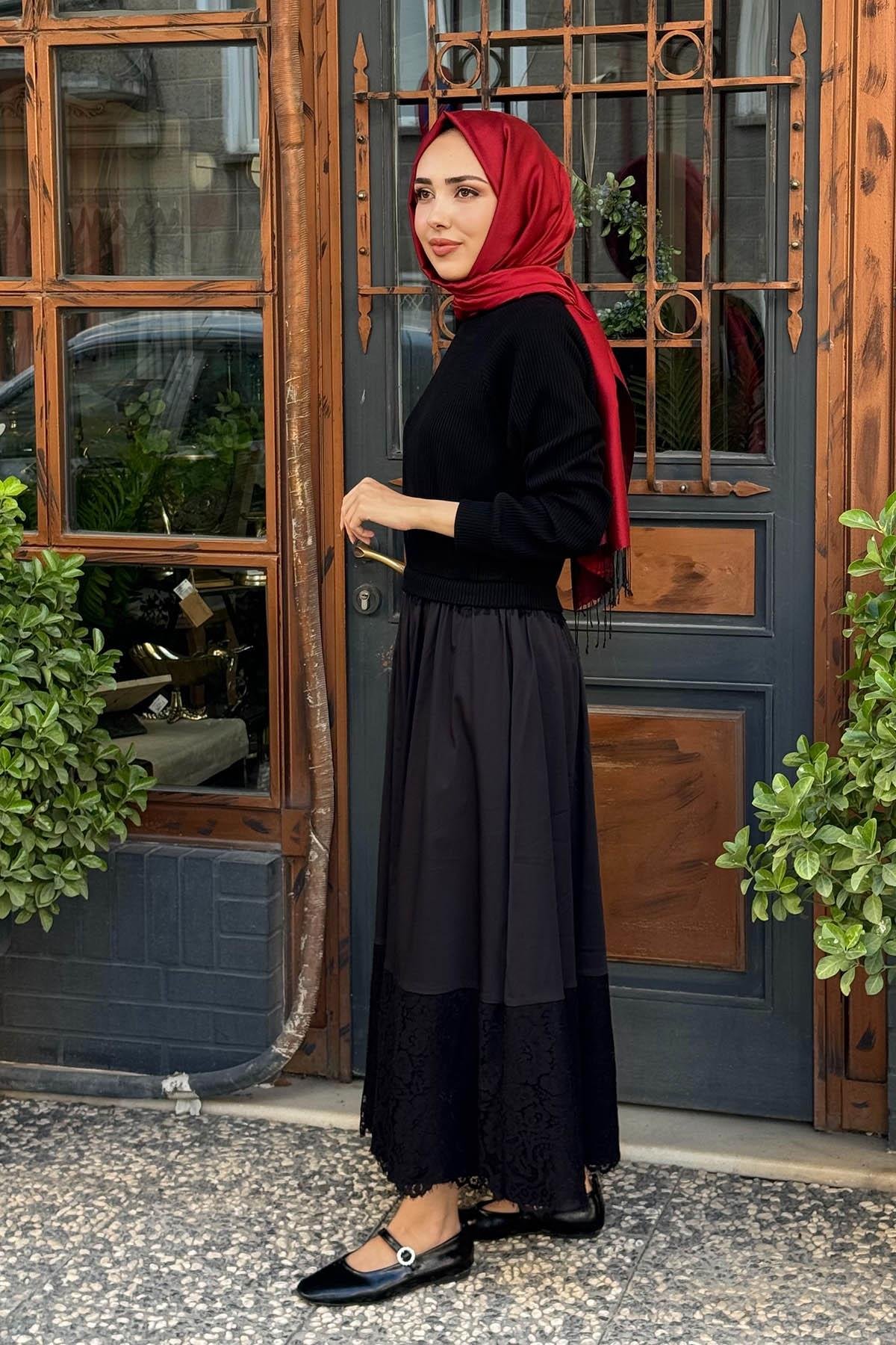 SCL Elbise 10002521311006 Siyah