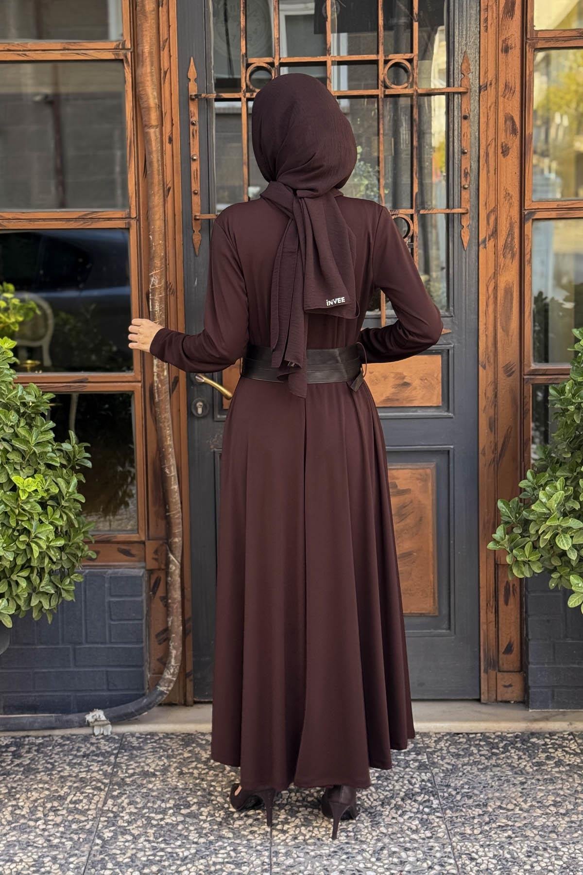 SCL Elbise 10002521311011 Kahve