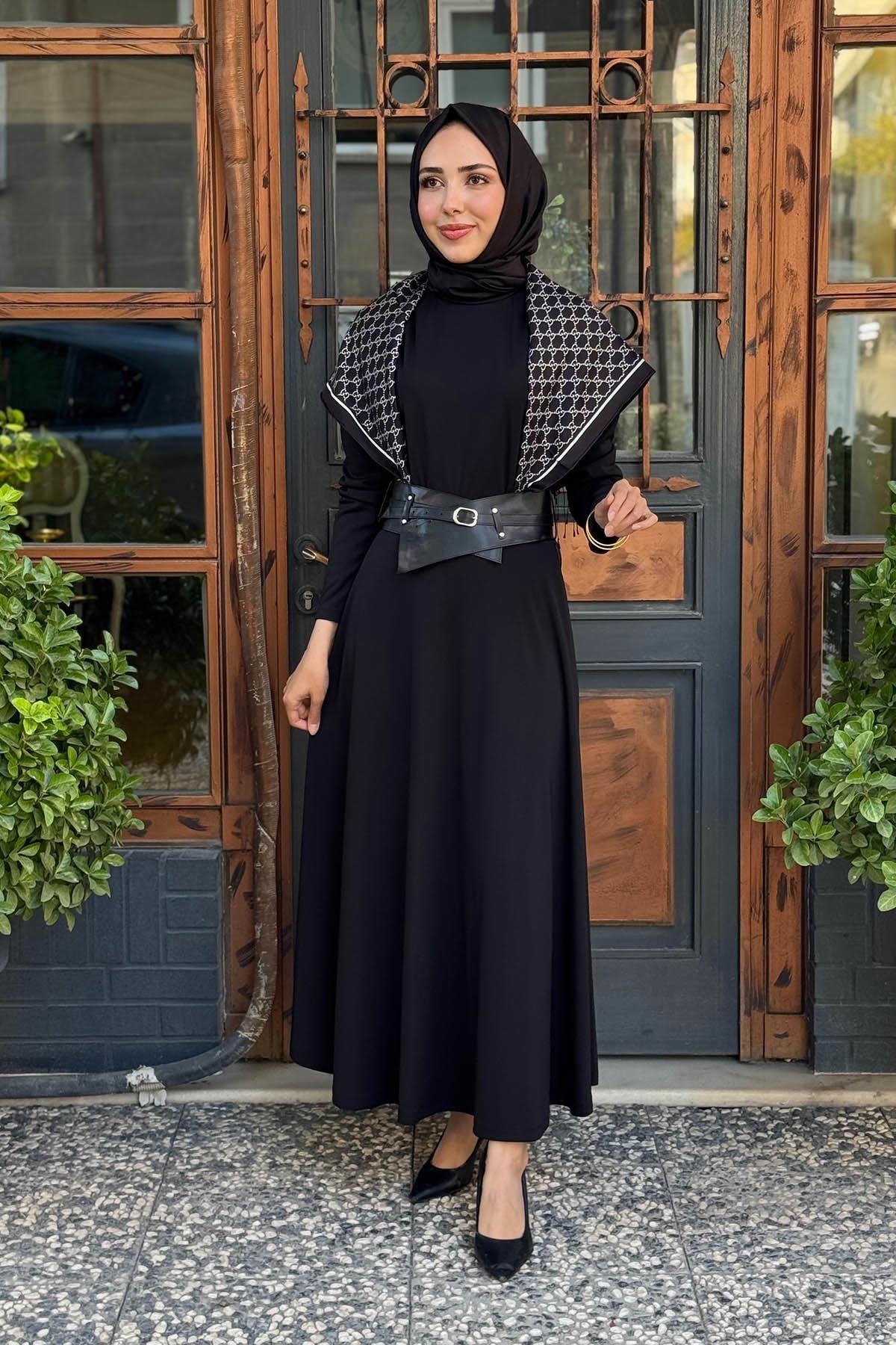 SCL Elbise 10002521311011 Siyah