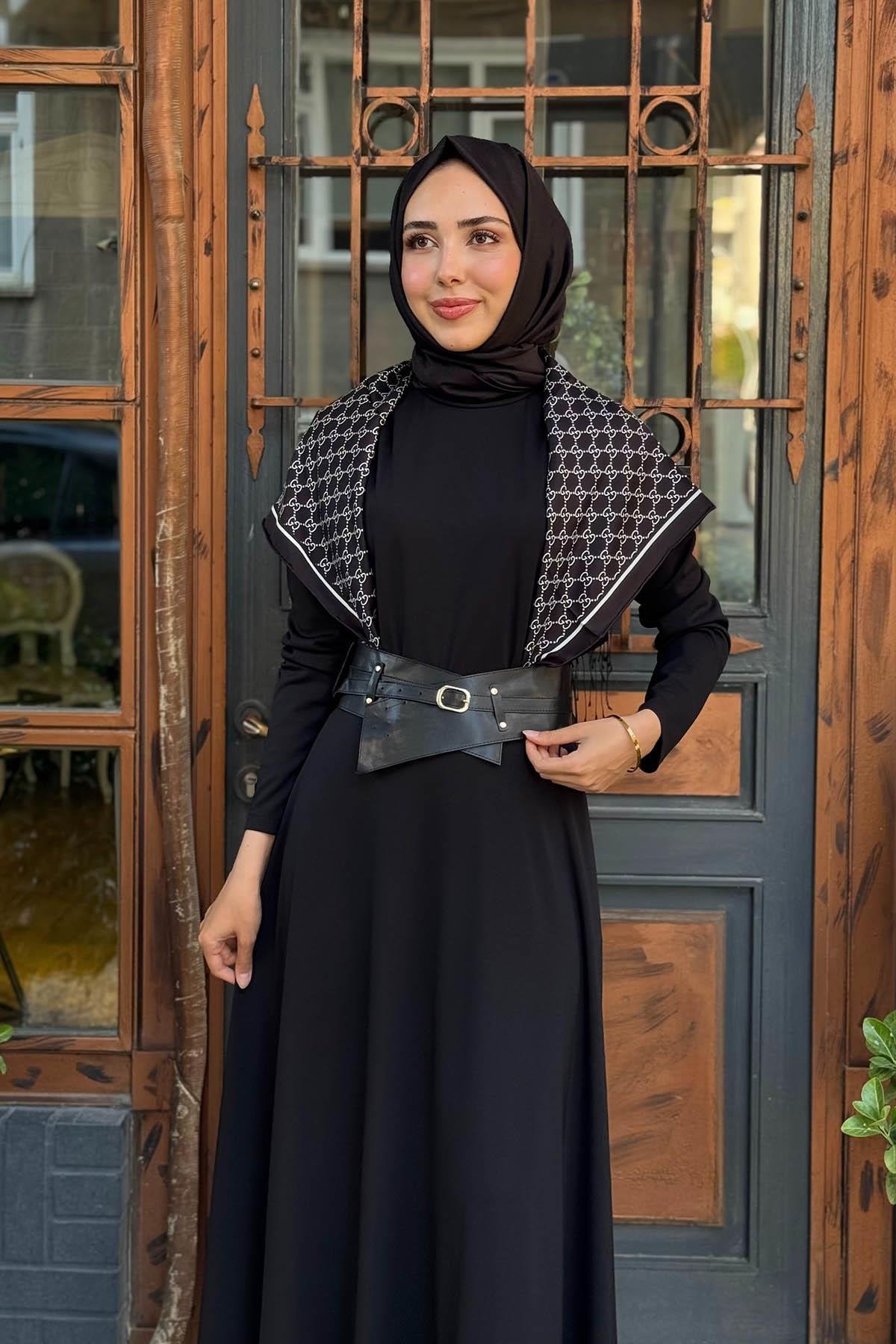 SCL Elbise 10002521311011 Siyah