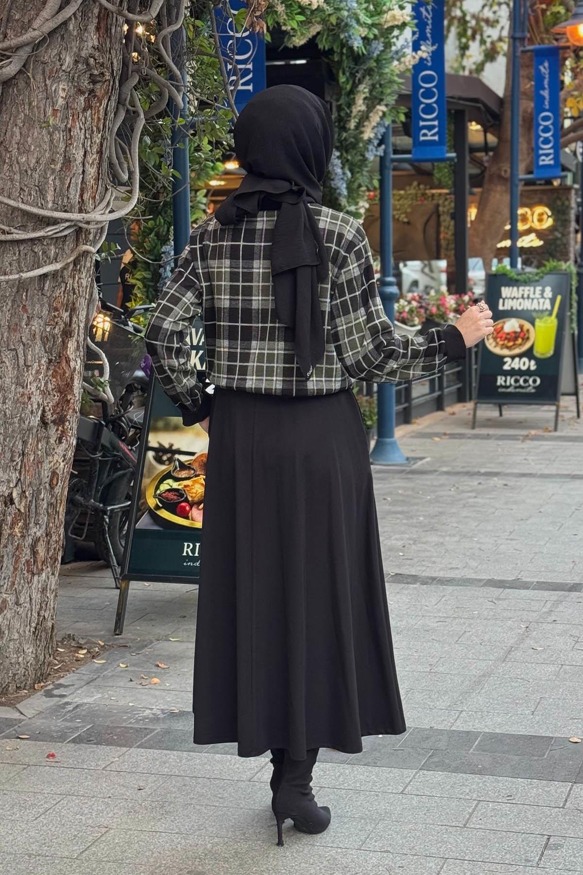 SCL Elbise 10002521311019 Haki