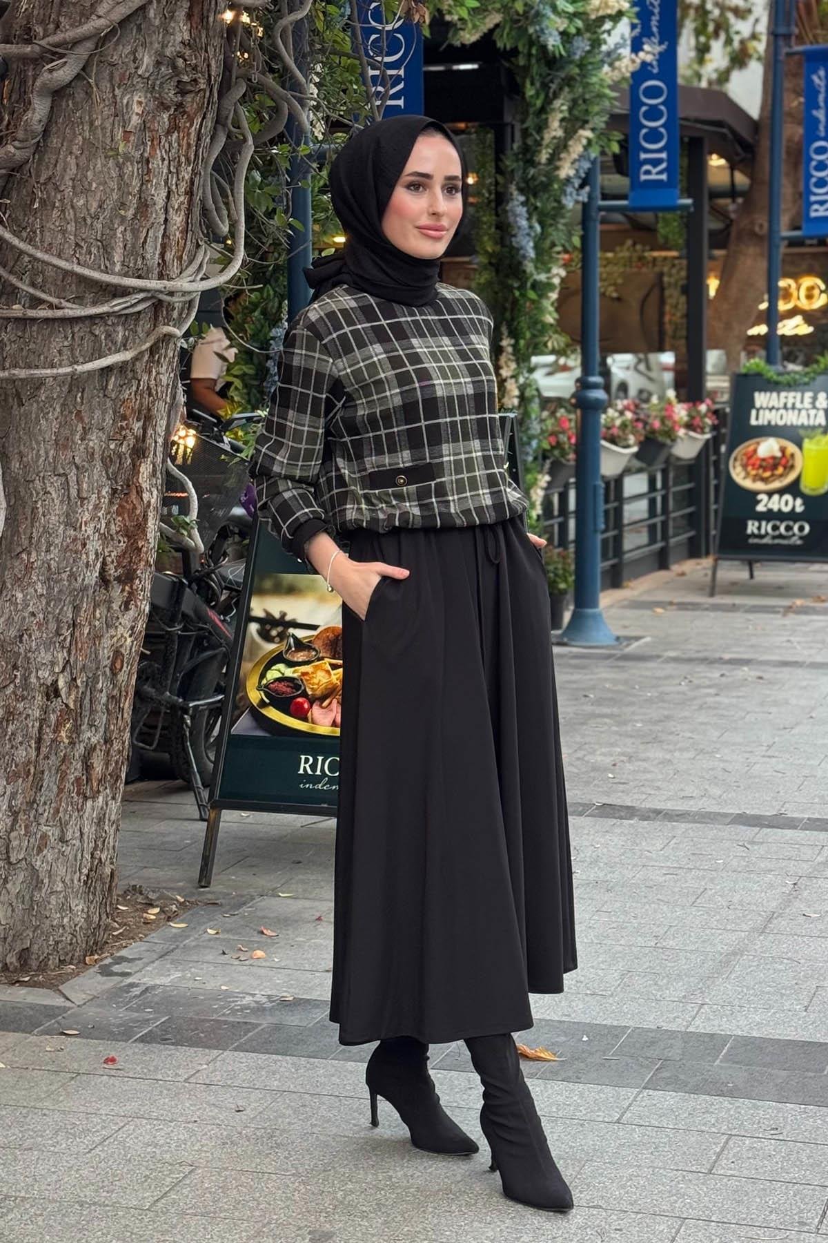 SCL Elbise 10002521311019 Haki