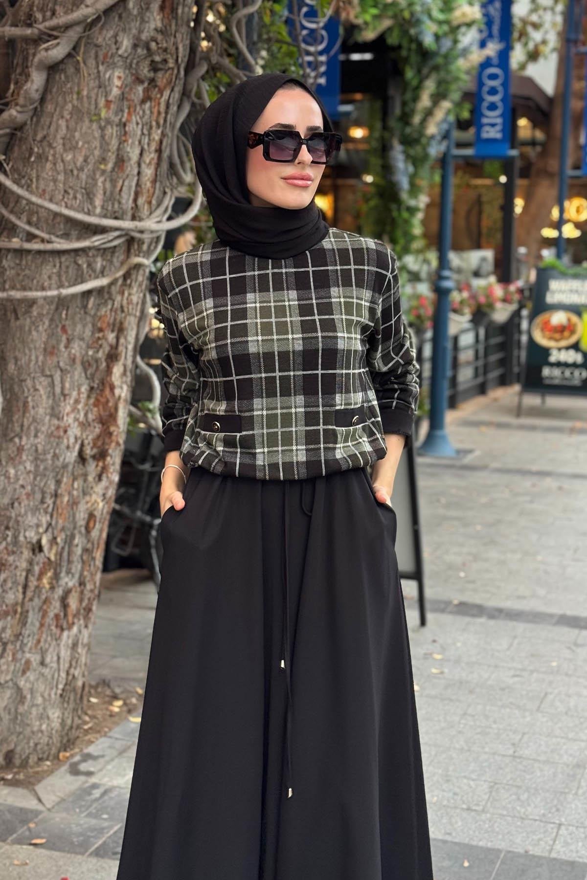 SCL Elbise 10002521311019 Haki