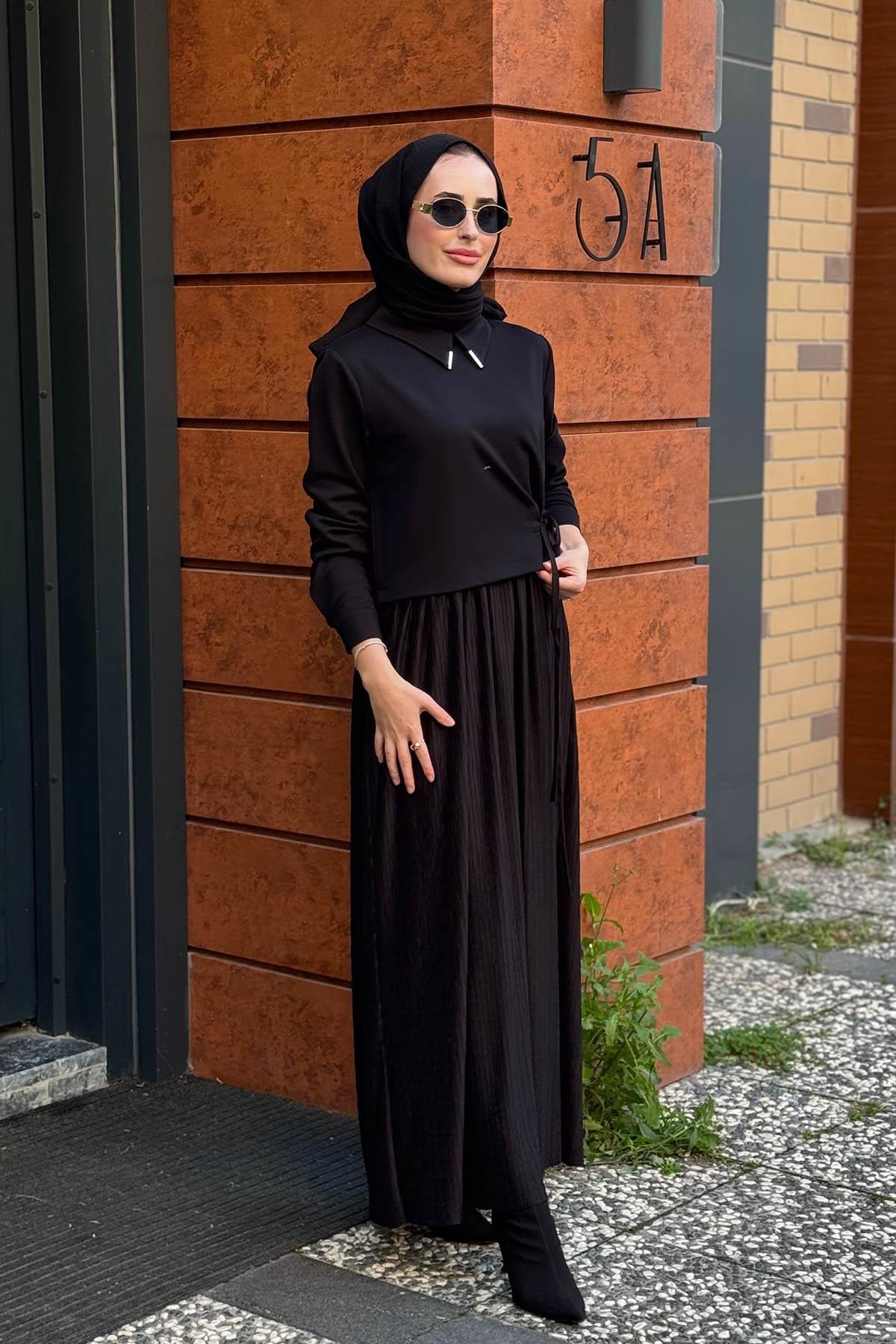 SCL Elbise 10002521311025 Siyah