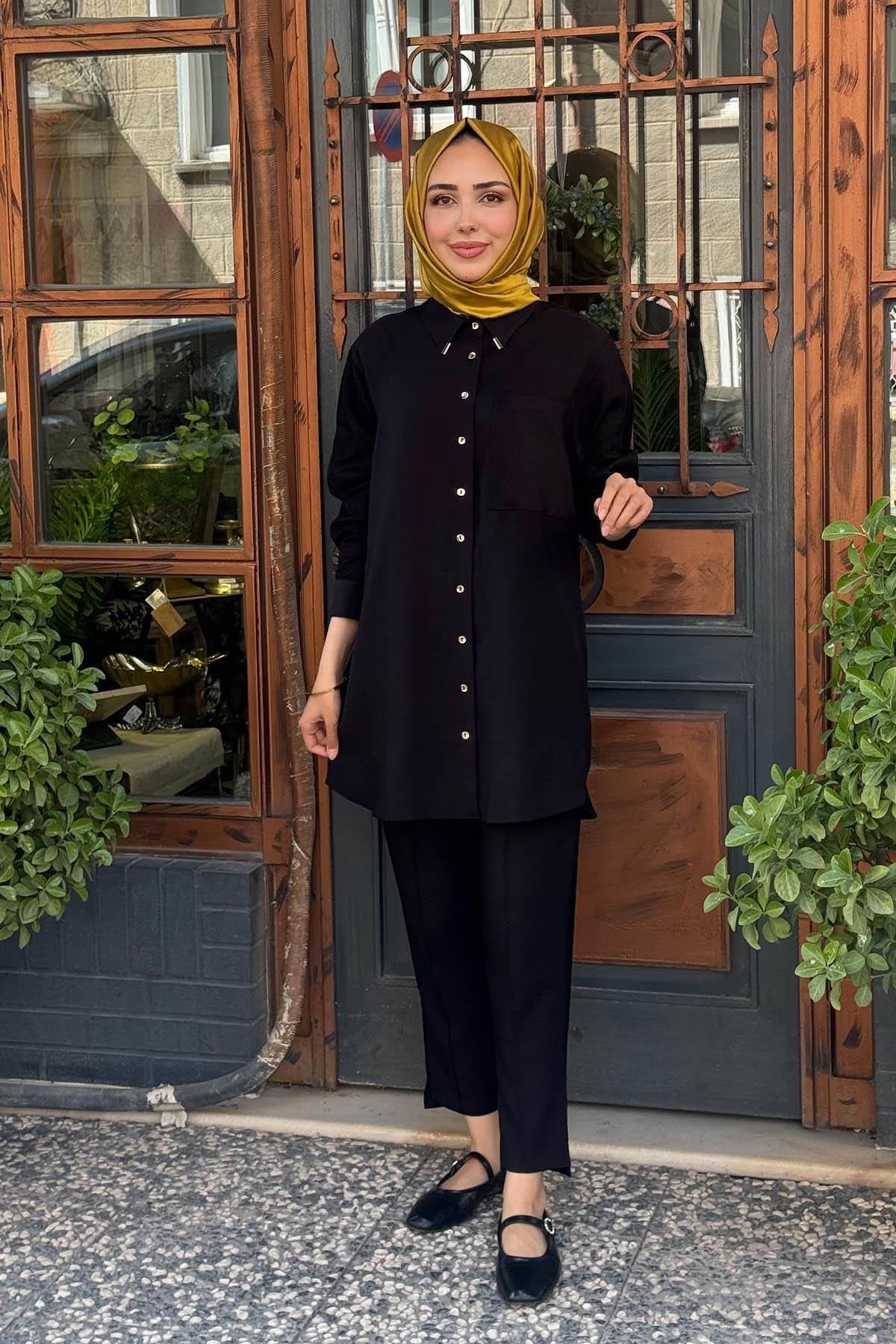 SCL Gömlek 10002521511009 Siyah