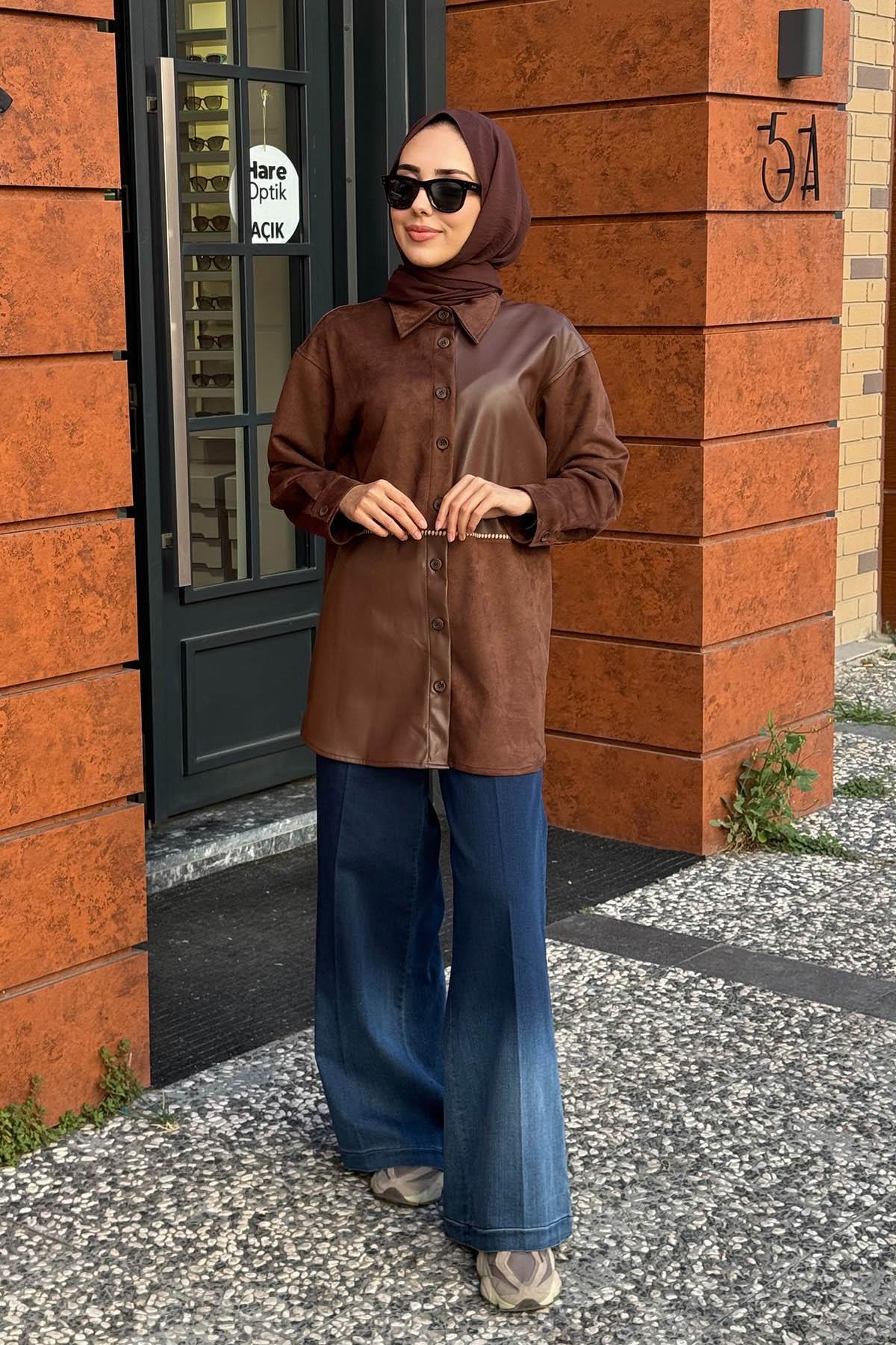 SCL Gömlek 10002521511010 Kahve