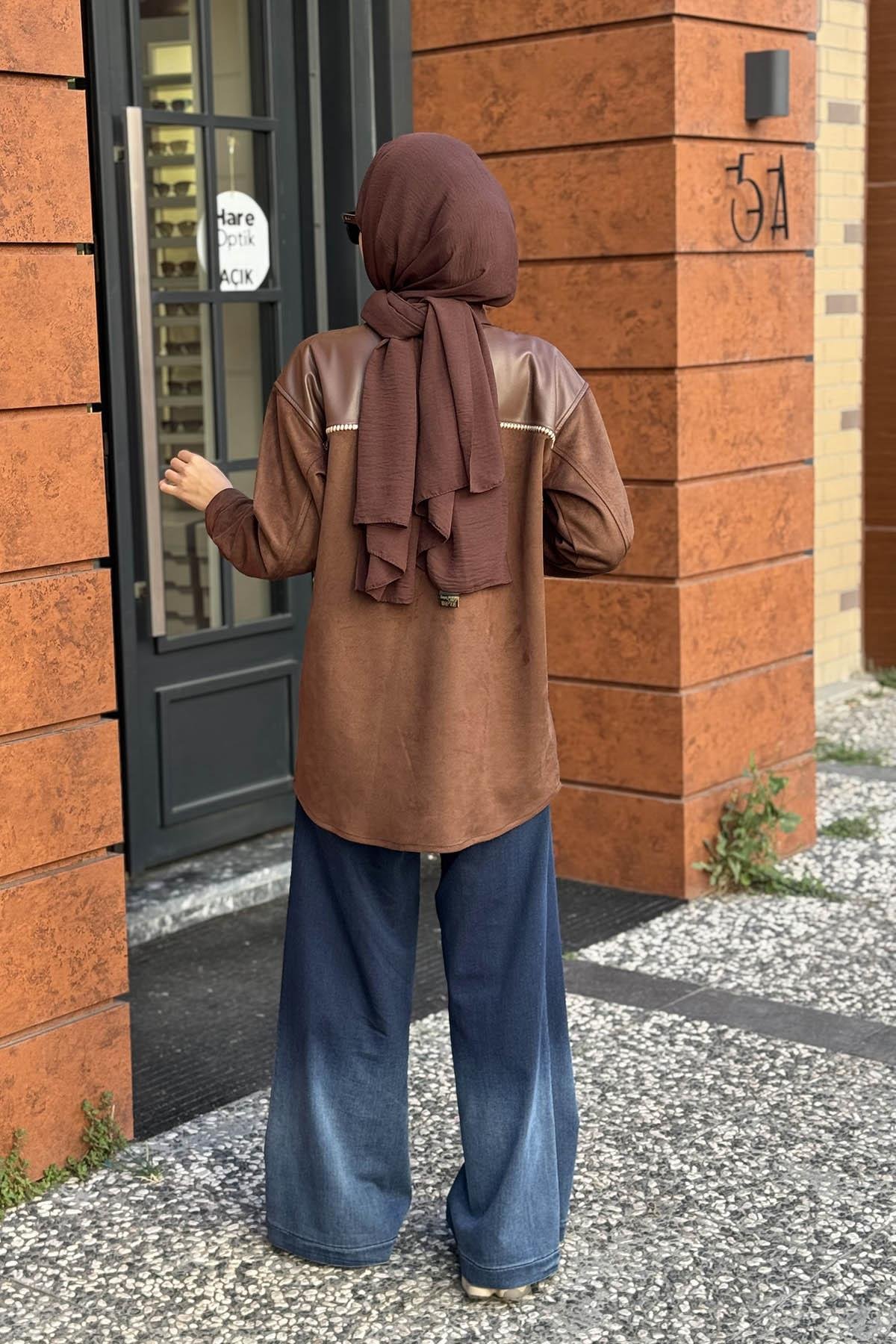 SCL Gömlek 10002521511010 Kahve