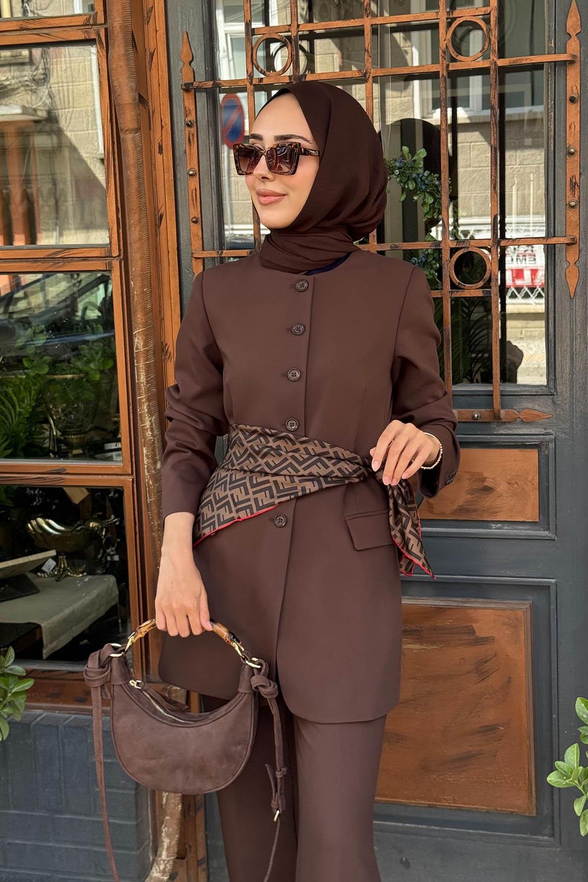 SCL Pantolonlu Takım 10002521111025 Kahve