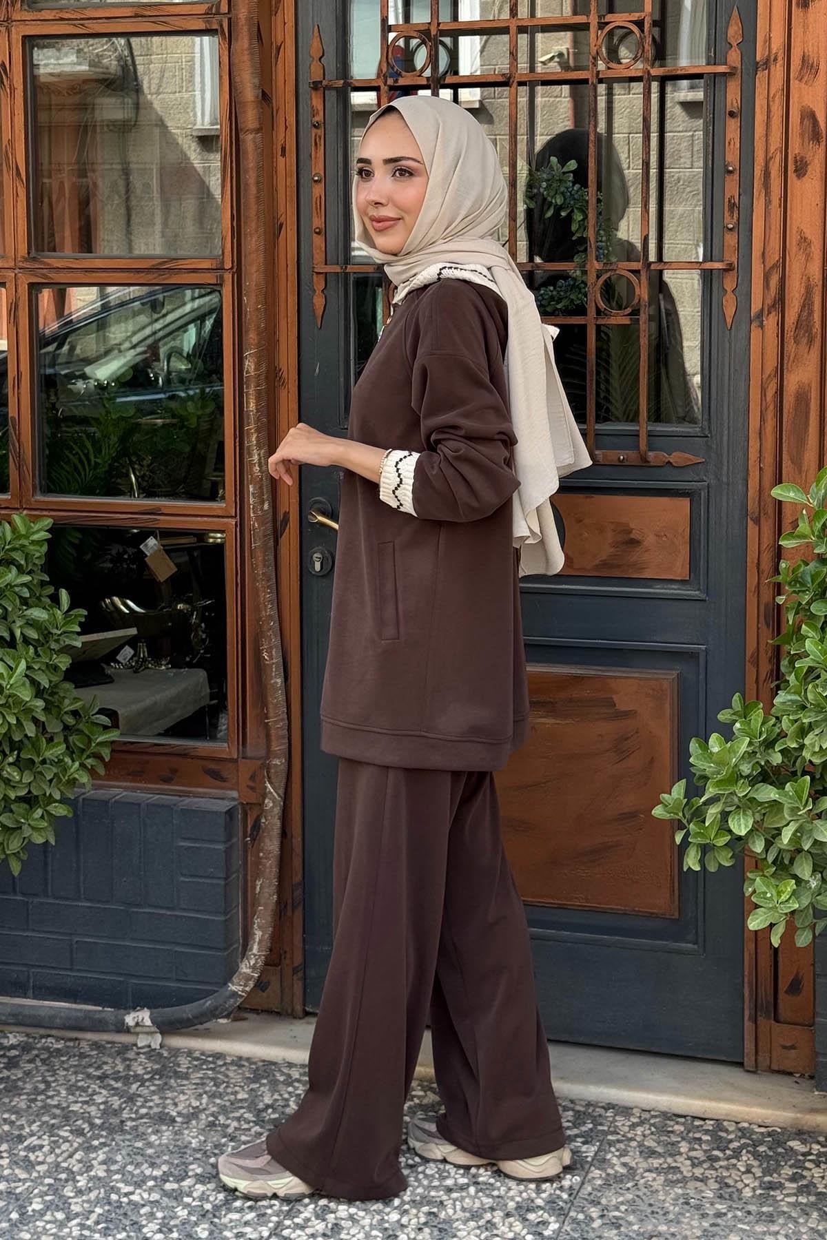 SCL Pantolonlu Takım 10002522511004 Kahve