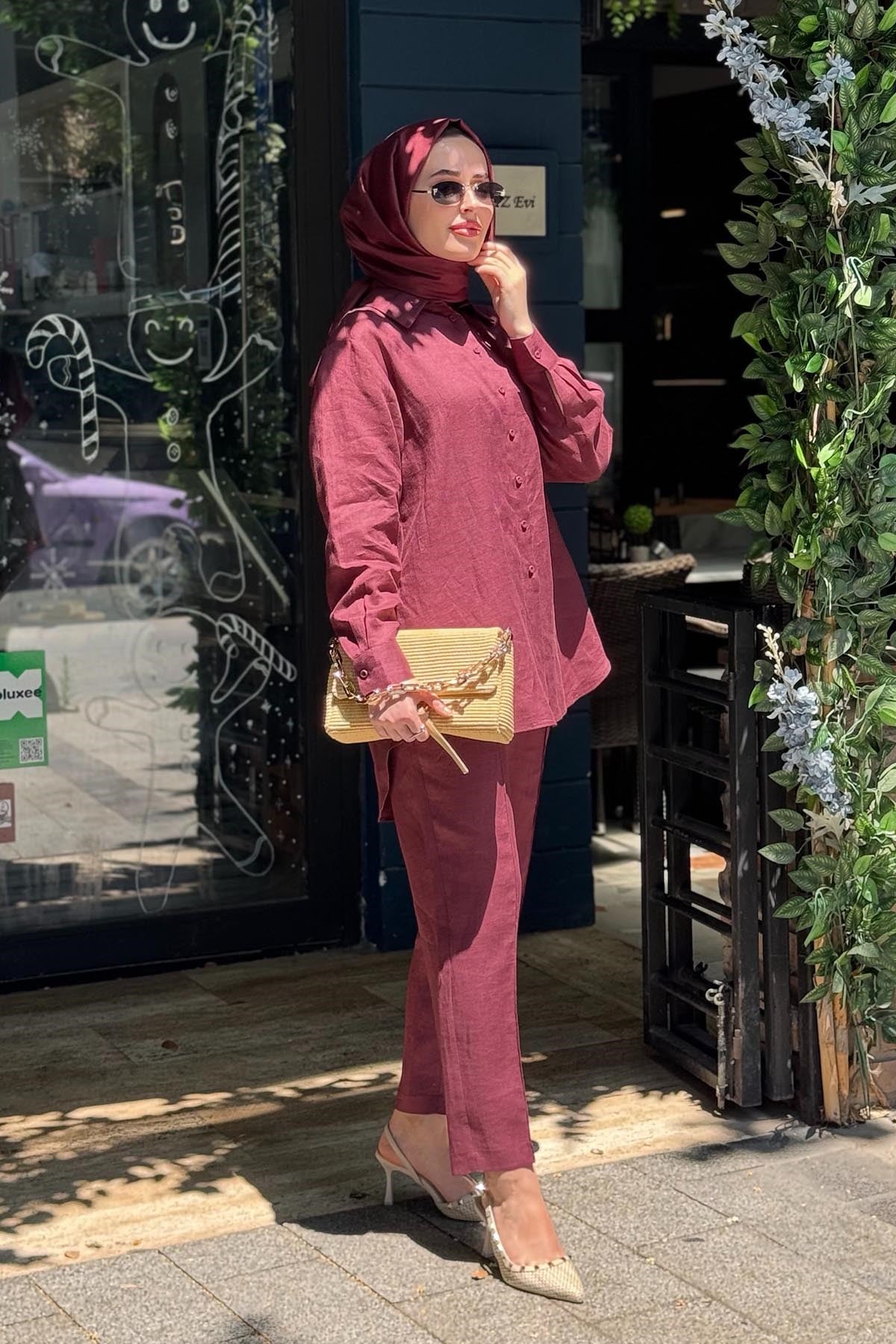 SCL Pantolonlu Takım 10002611511019T Bordo