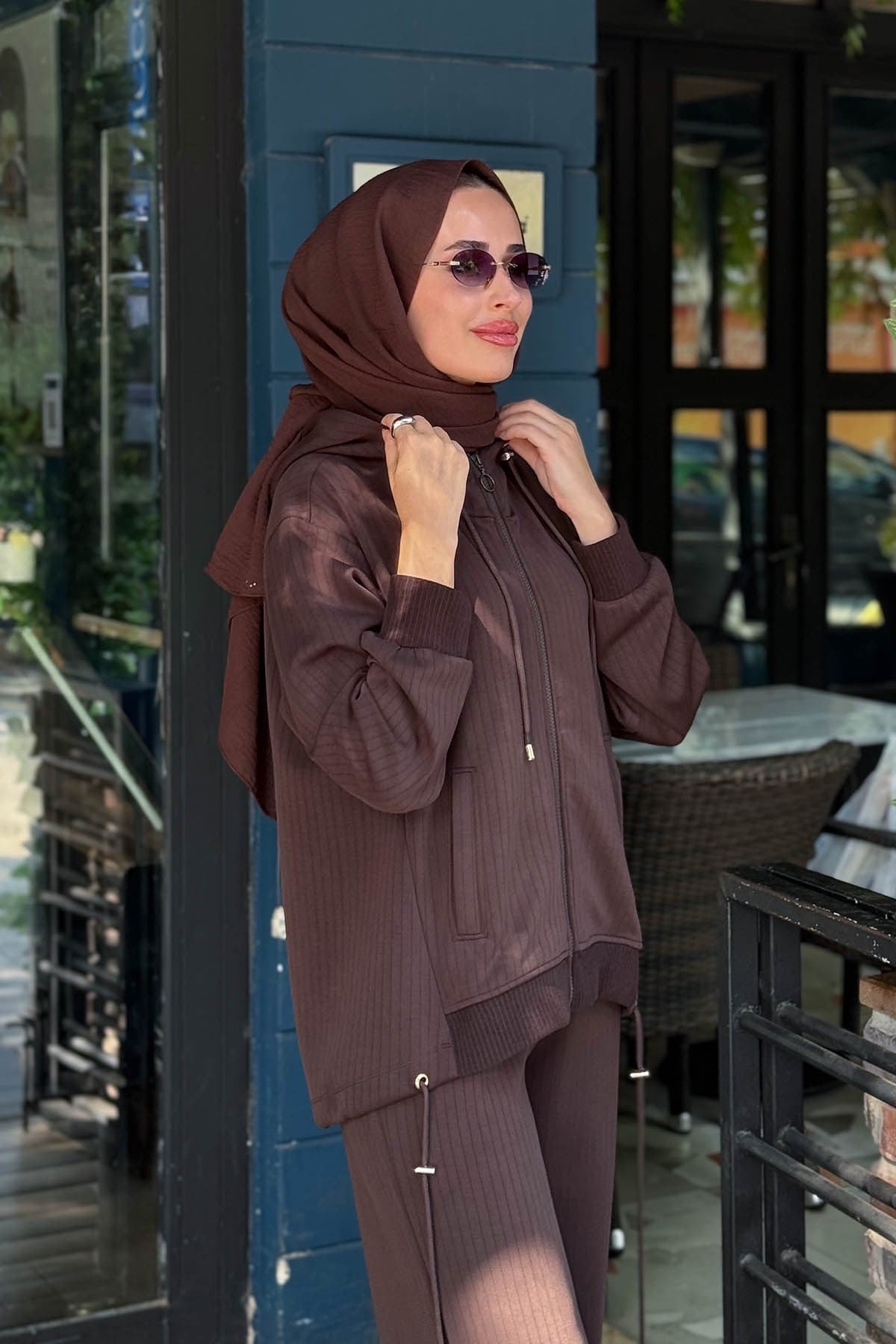 Seçil Pantolonlu Takım 10002622310003T Kahverengi
