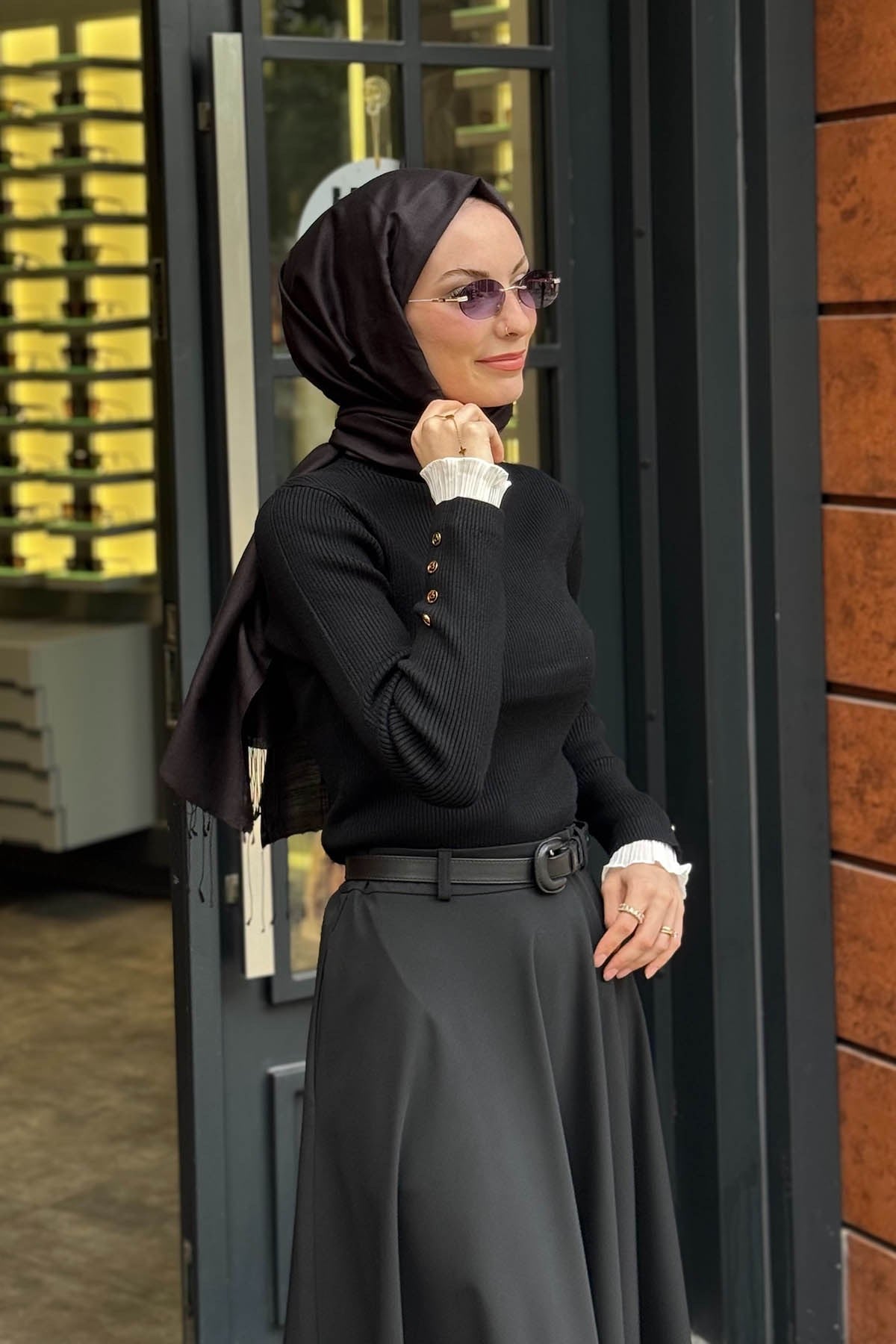 Seçil Triko Bluz 10002621710025 Siyah