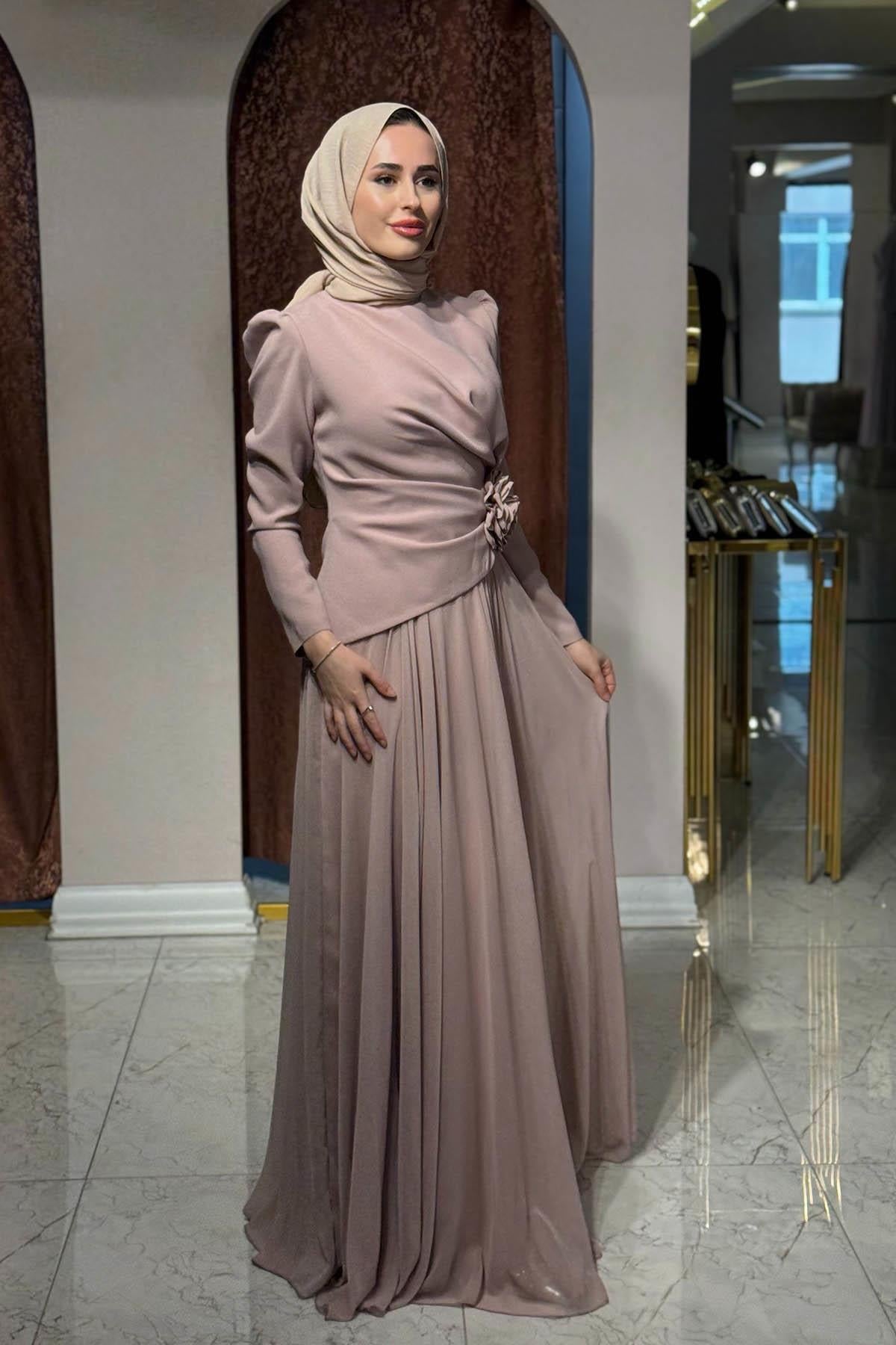 TUAY Abiye 4525 Gül Kurusu