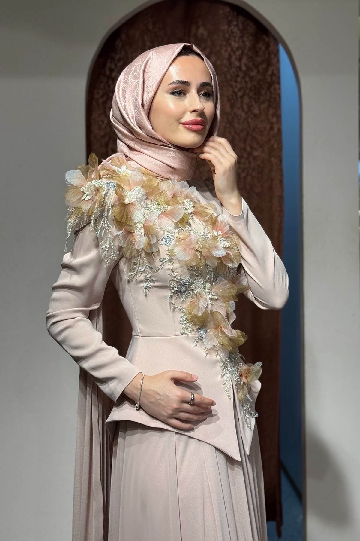 TUAY Abiye 4611 Gül Kurusu
