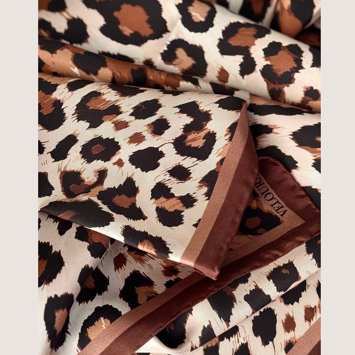 VELOURA Leopar Desenli Eşarp VLRLPR Kahve