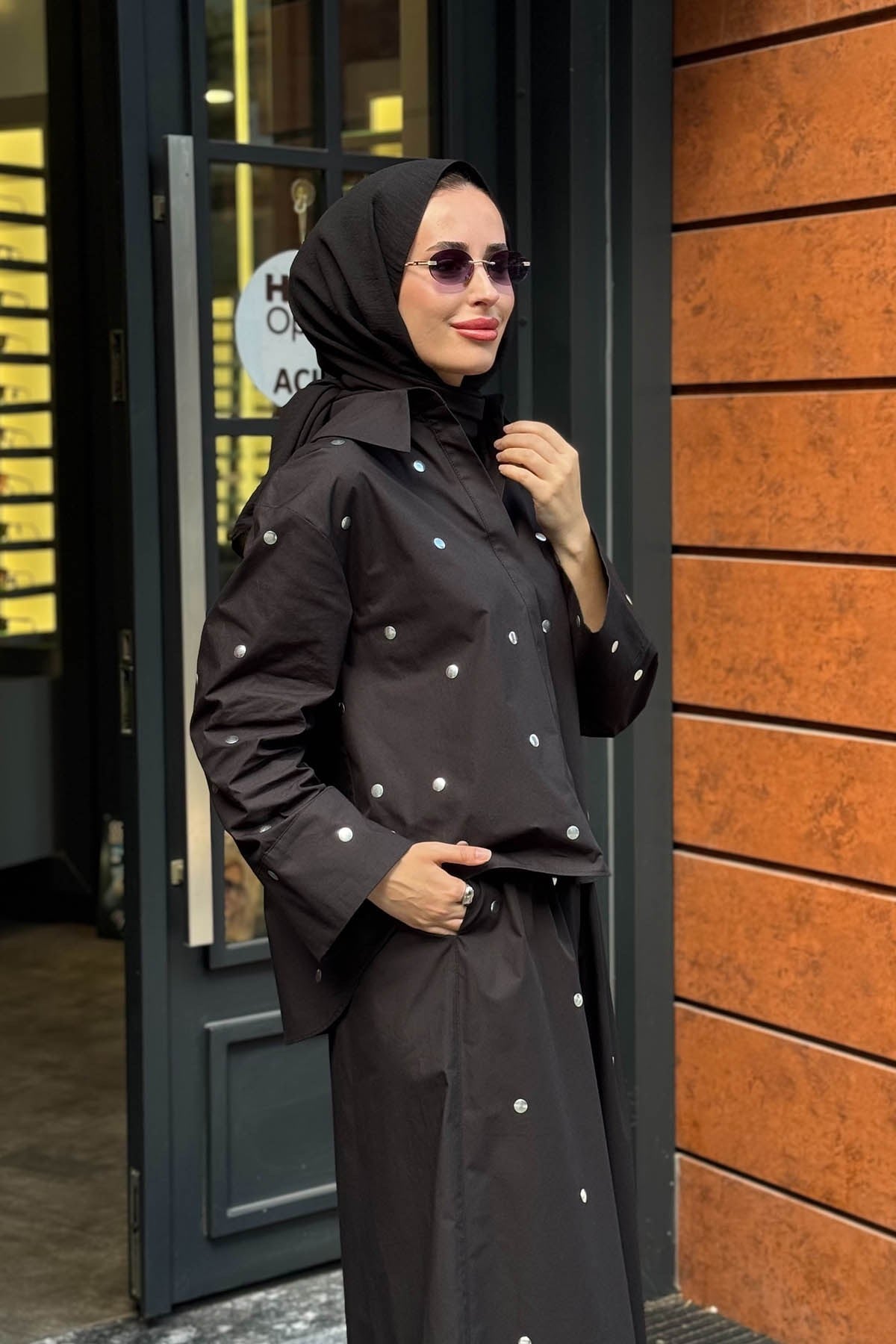venöve Agnes Gömlek 27FWGOM0002 Siyah