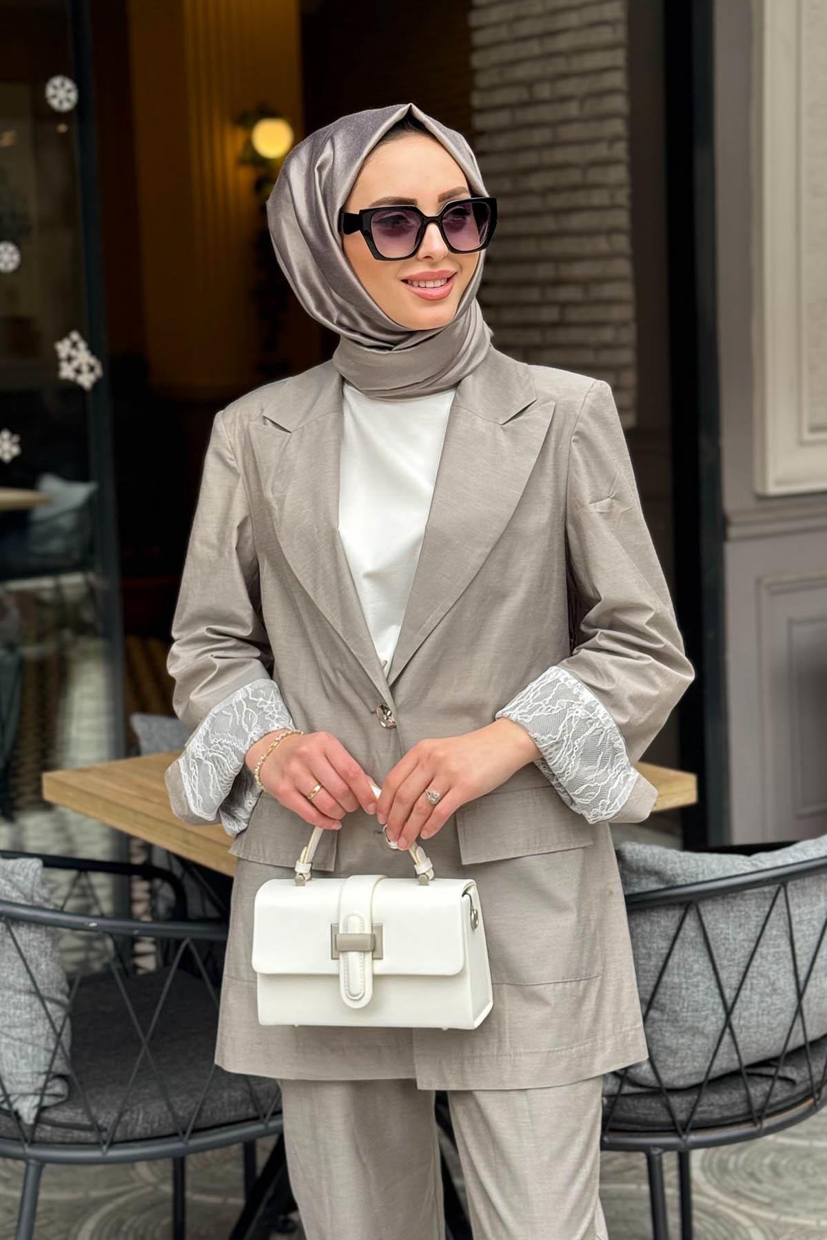 venöve Dalia Takım 25SSCEK0032 Vizon
