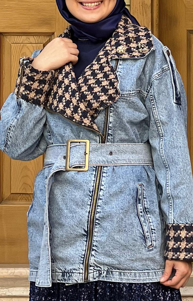 venöve Denim Ceket 24FWCEK0009 Mavi