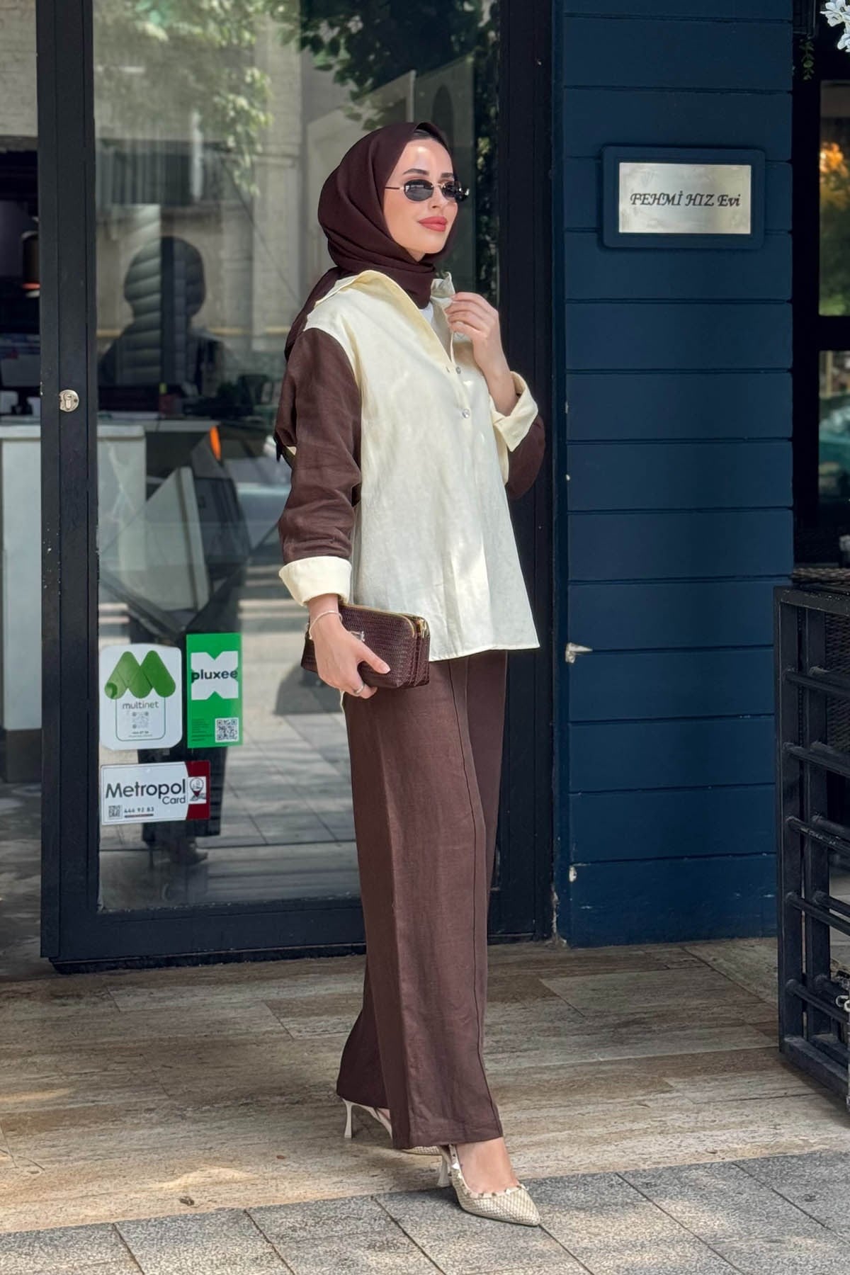 venöve Elia Pantolonlu Takım 26SSGOM0005 Sarı