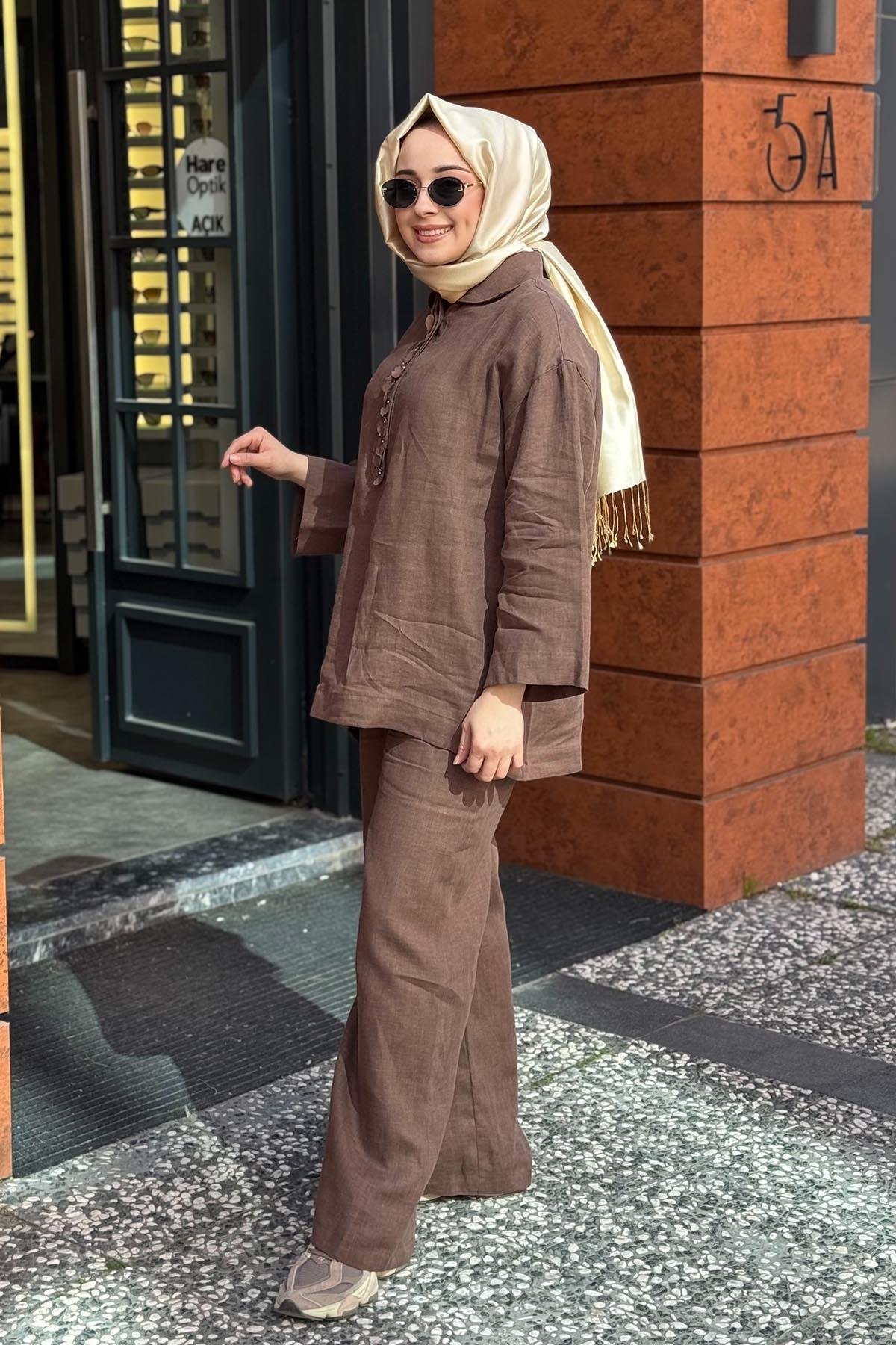 venöve Ernest Takım 25SSTUN0004 Kahverengi
