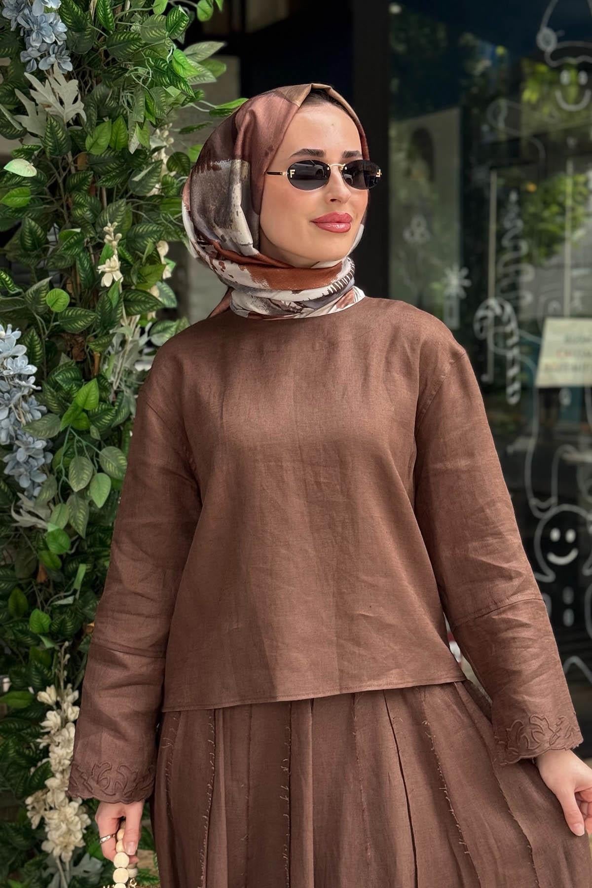 venöve Etekli Takım 26SSTUN0017T Kahve