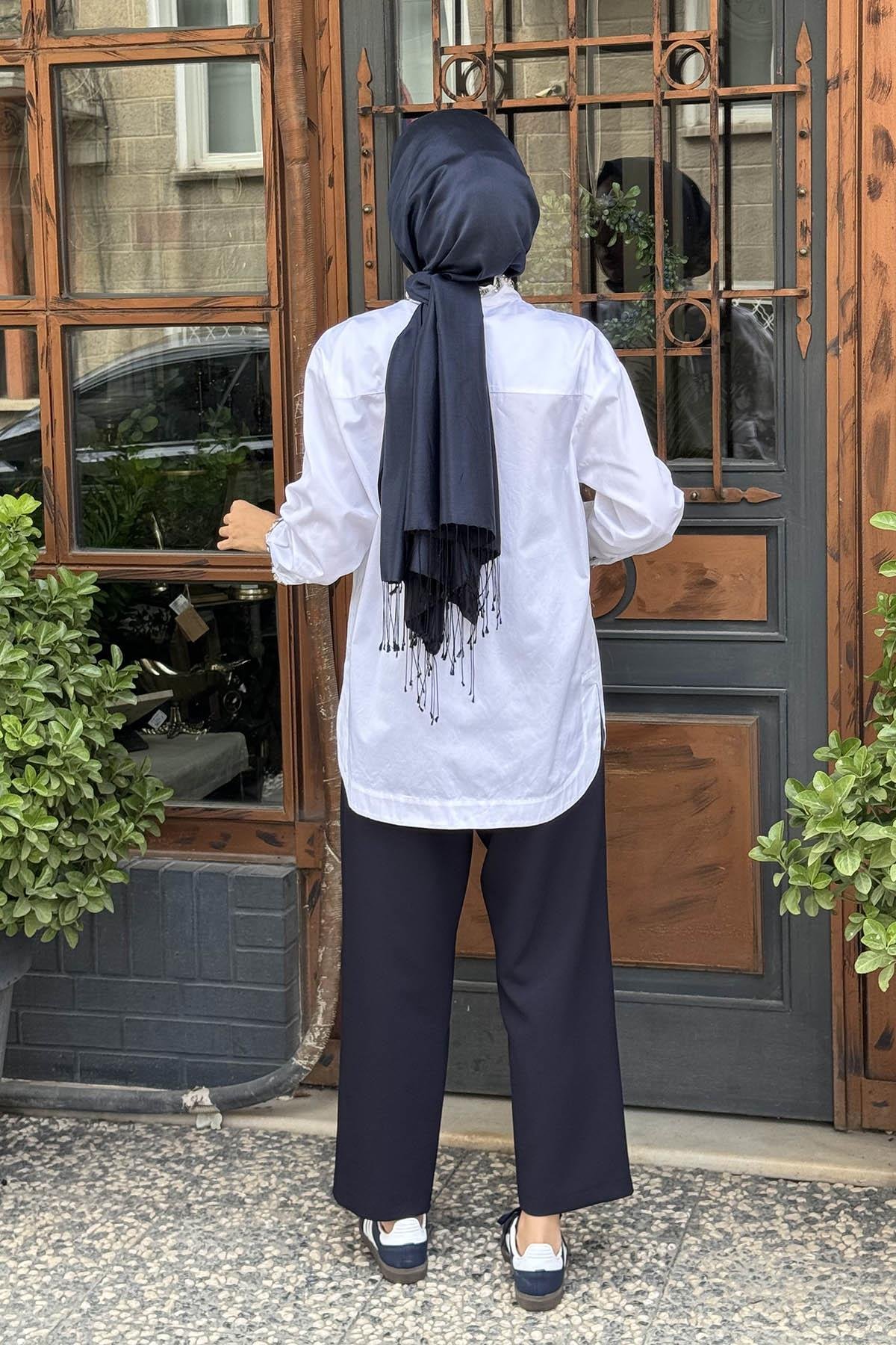 venöve Kenza Gömlek 26FWGOM0008 Beyaz