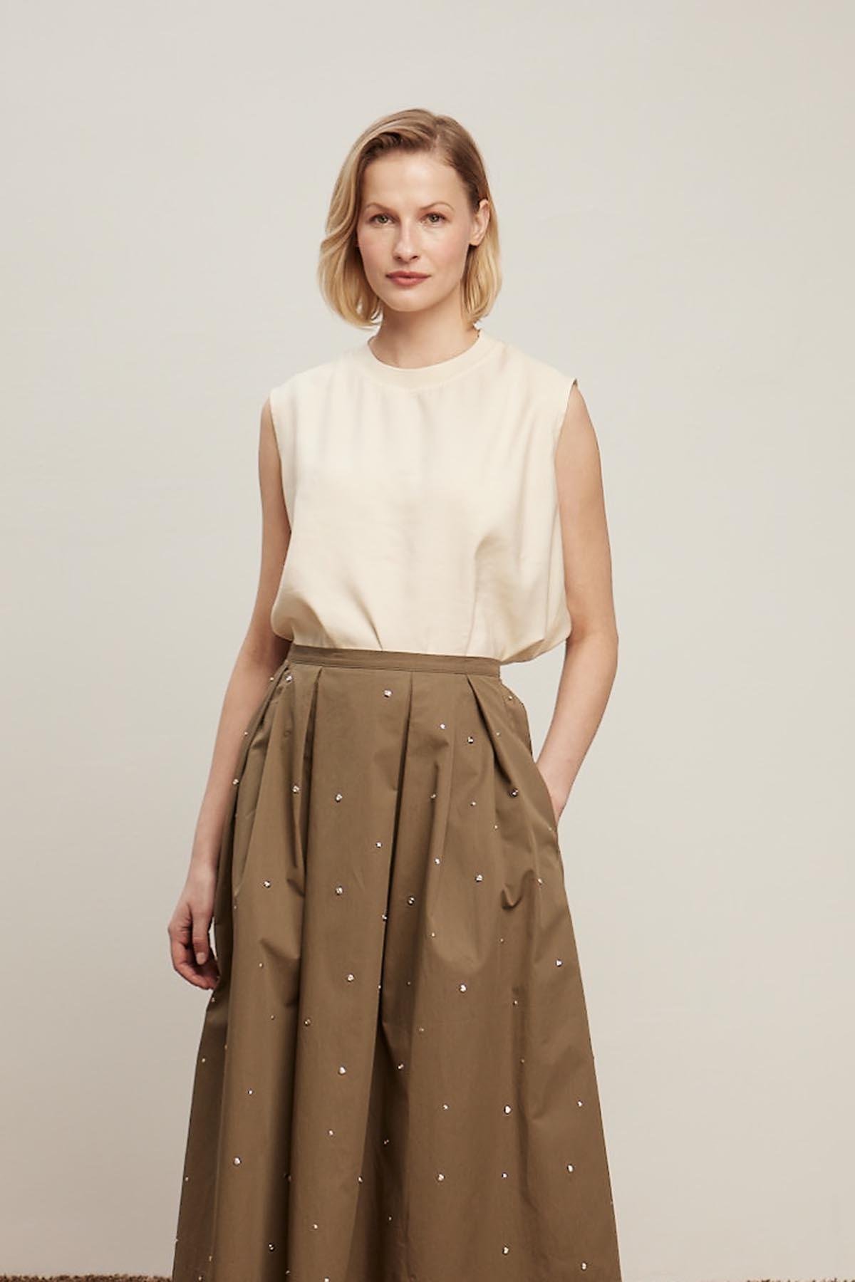 venöve Leia Bluz 25SSBLZ0002 Ekru