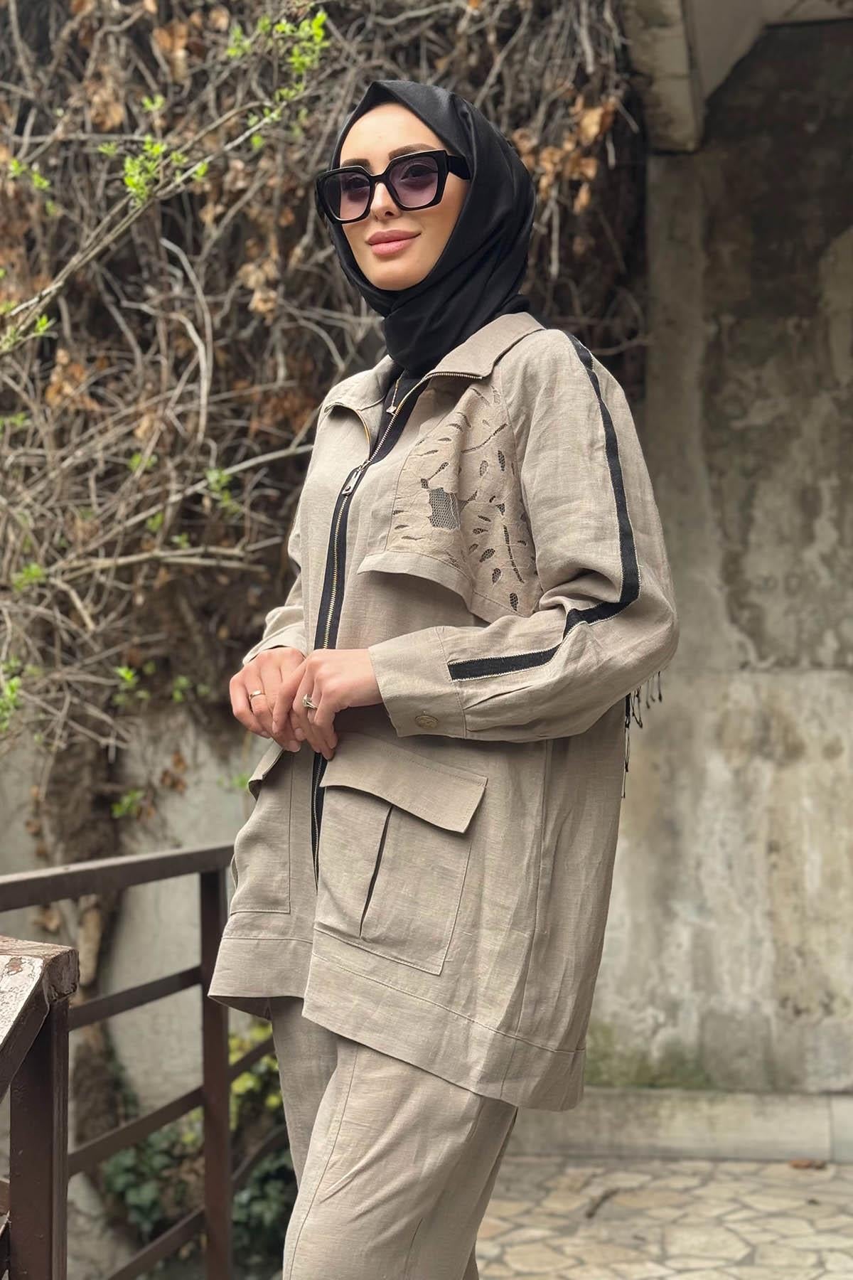 venöve London Takım 25SSCEK0017 Vizon