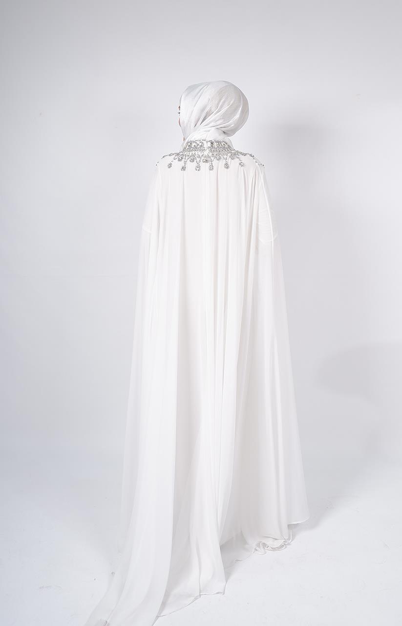 WHİTE CORNER Abaya 2957 Ekru