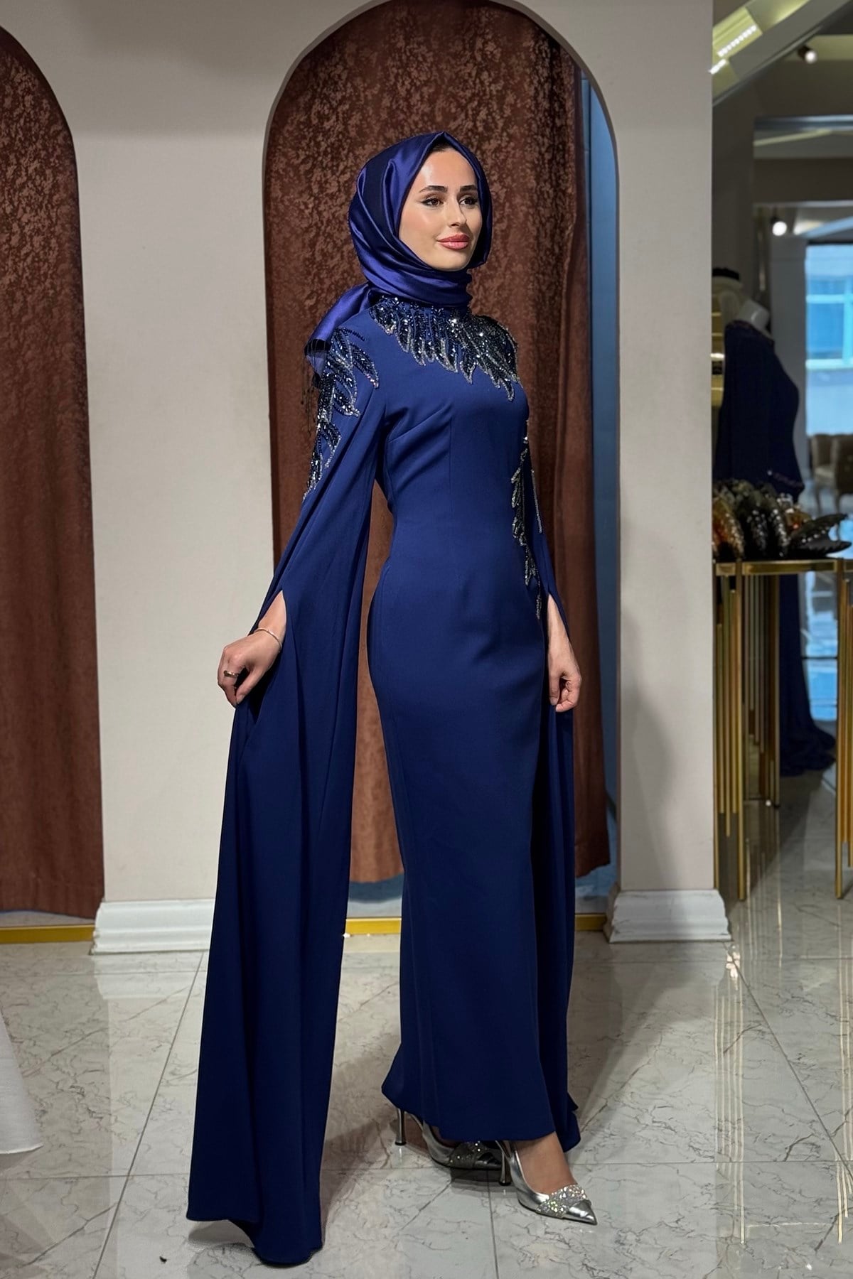 WHİTE CORNER Abiye 2958 Lacivert