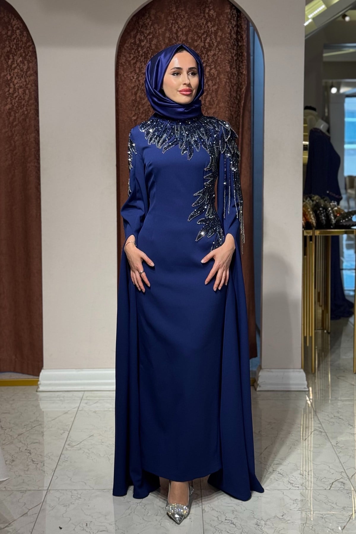 WHİTE CORNER Abiye 2958 Lacivert