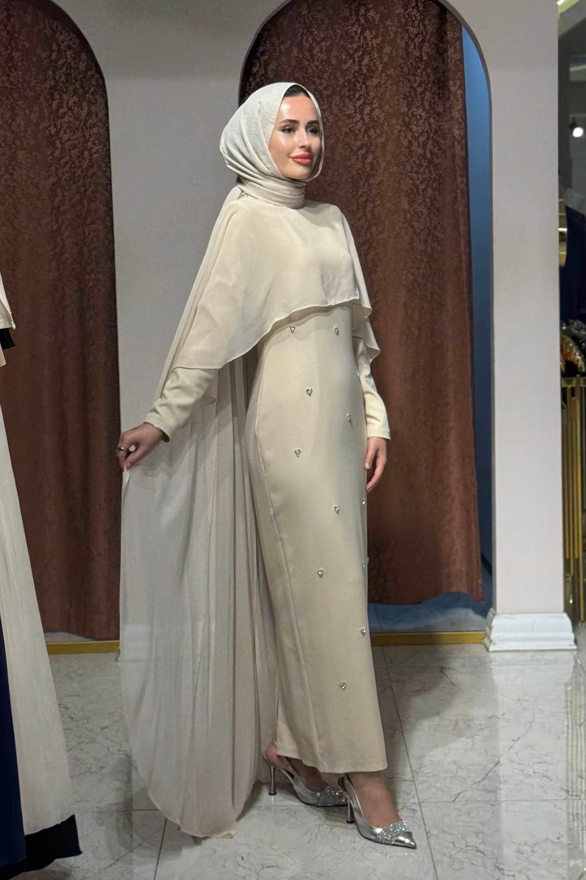 WHITE CORNER Abiye 3137 Bej