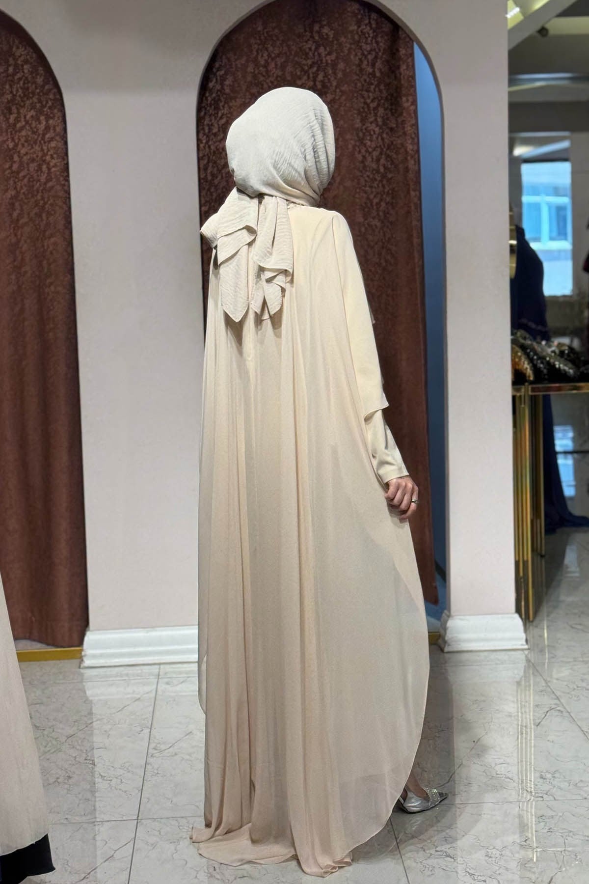 WHITE CORNER Abiye 3137 Bej