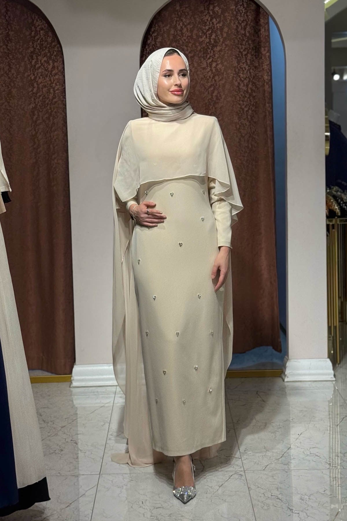 WHITE CORNER Abiye 3137 Bej