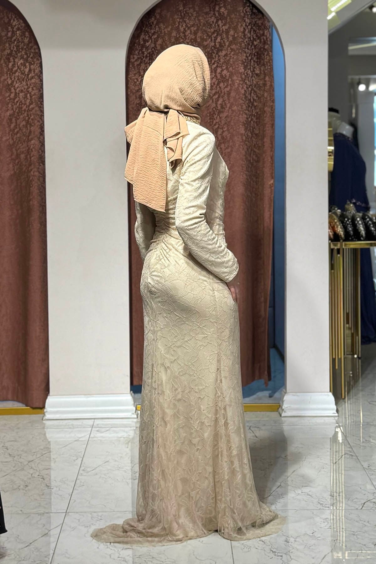 WHITE CORNER Abiye 3285 Bej